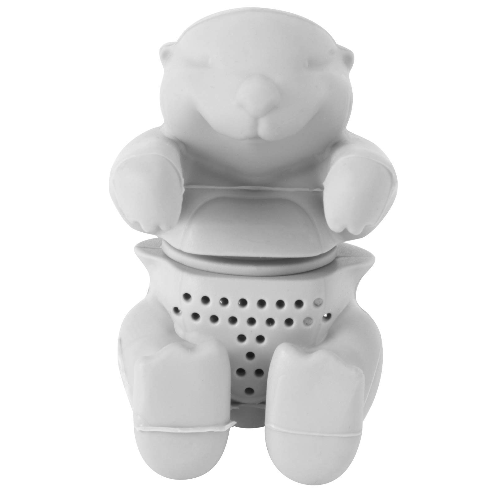 Premium Loose Leaf Tea Infuser - Cute Otter Design, Stainless Steel Tea Steeper for Hot or Iced Tea | Perfect for Home, Office & Gifts | BPA-Free & Easy to Clean Kitchen Gadget (Grey)