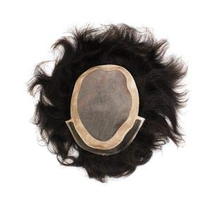 Majik Men 9x6 Human Hair Front Lace Wig - Natural Black Color with Free Hair Straightener, Comb, Wig Tape & Clips | Perfect for Cosplay, Daily Wear & Hair Loss Solutions