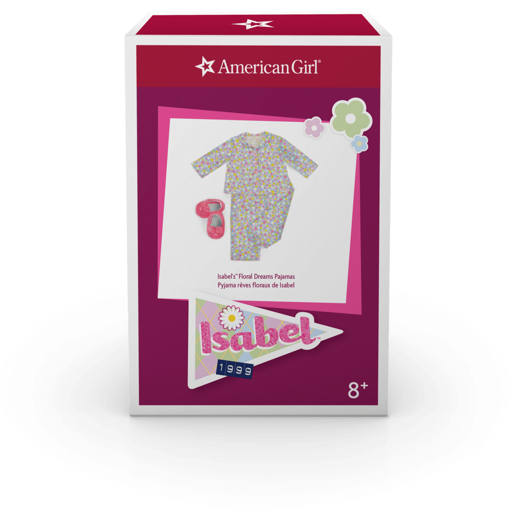 Isabel’s™ Floral Dreams Pajamas for 18 inch Dolls - Soft Cotton Sleepwear for American Girl Dolls & Historical Characters - Perfect for Bedtime Play & Doll Collection Displays