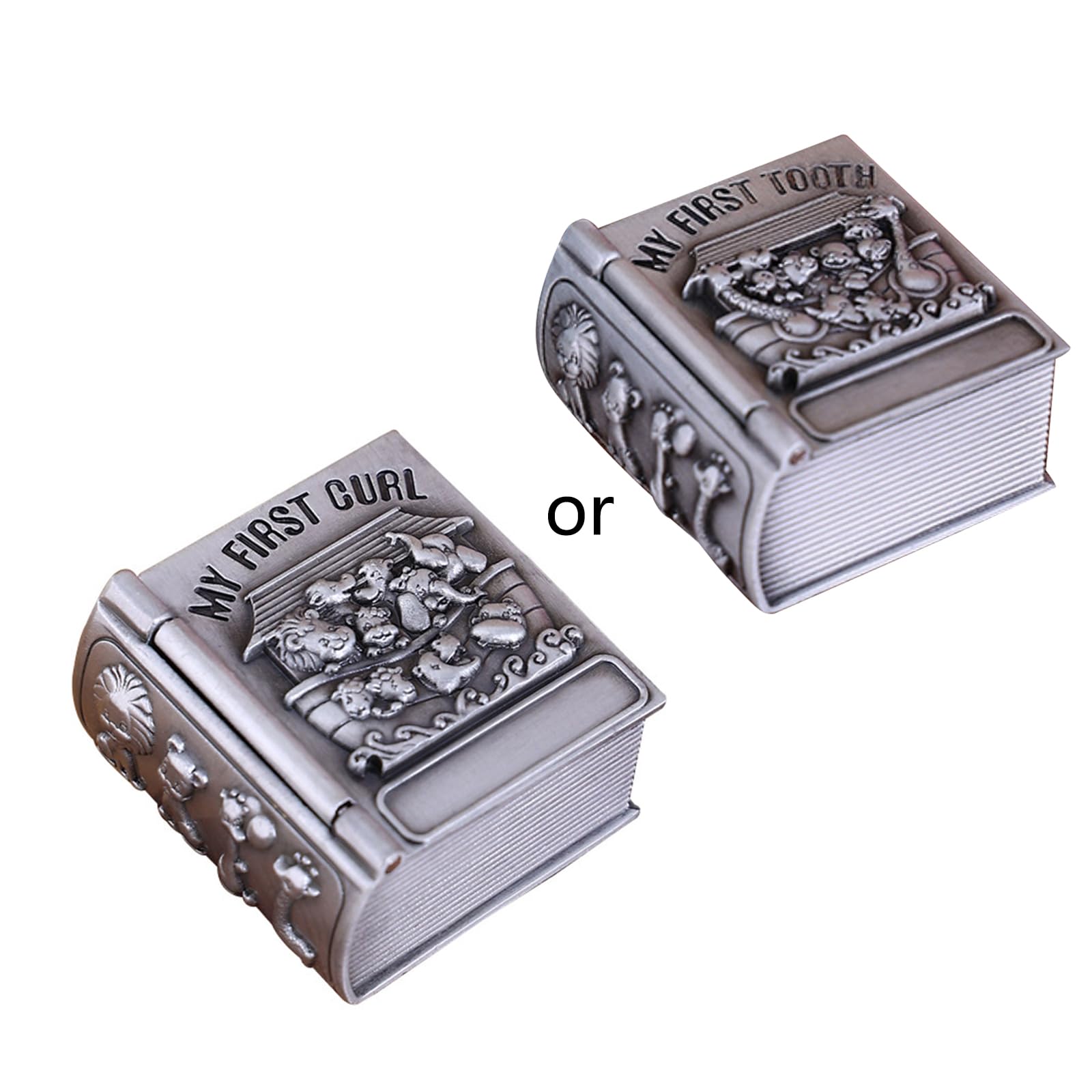 Stainless Steel Baby First Tooth Keepsake Box - Haircut Memory Storage Container for Kids' Milestones | Perfect for Baby Shower Gifts & Childhood Memorabilia