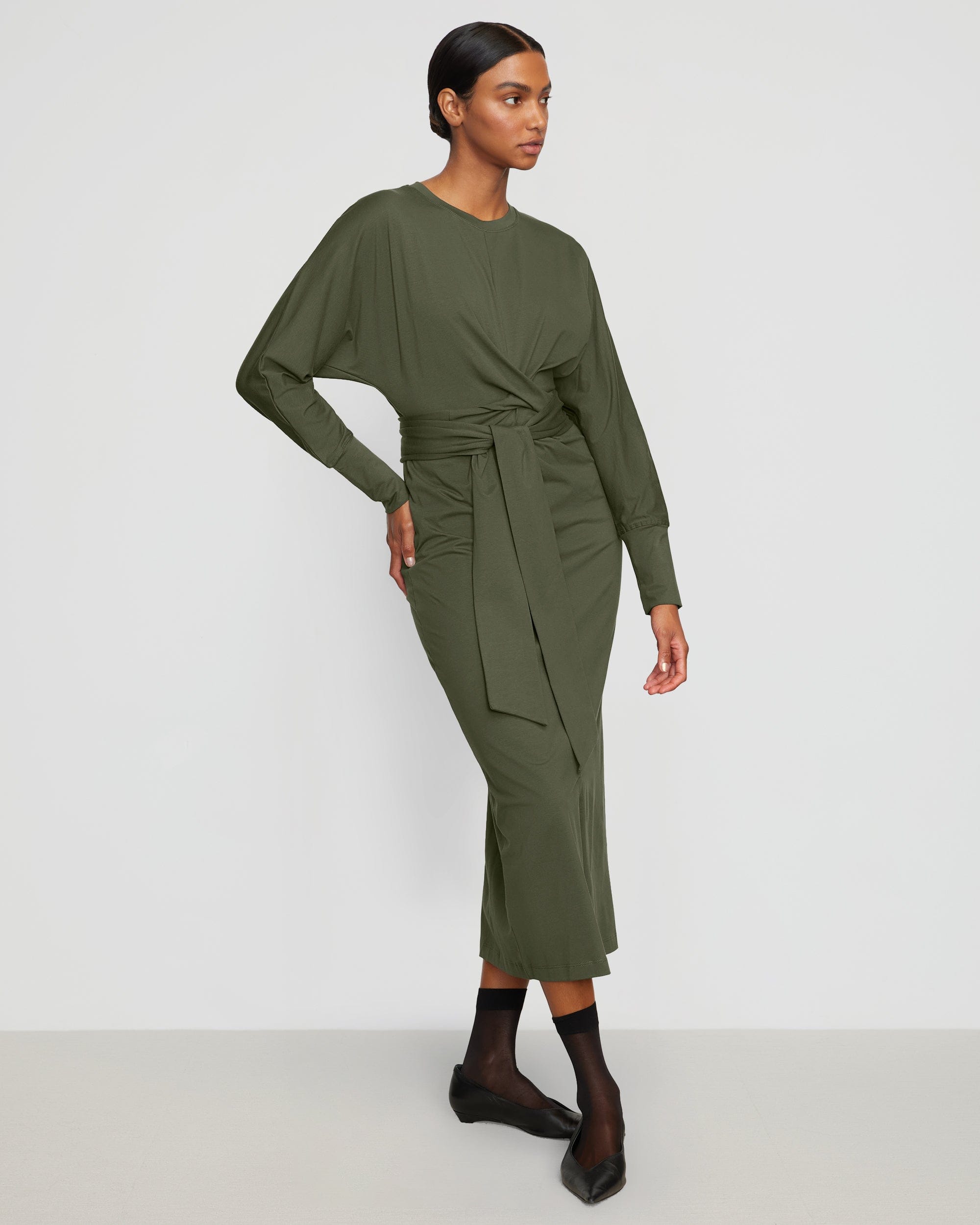 Organic Cotton Wrap Front Dress for Women - Comfortable & Stylish for Casual Outings, Work, and Summer Vacations