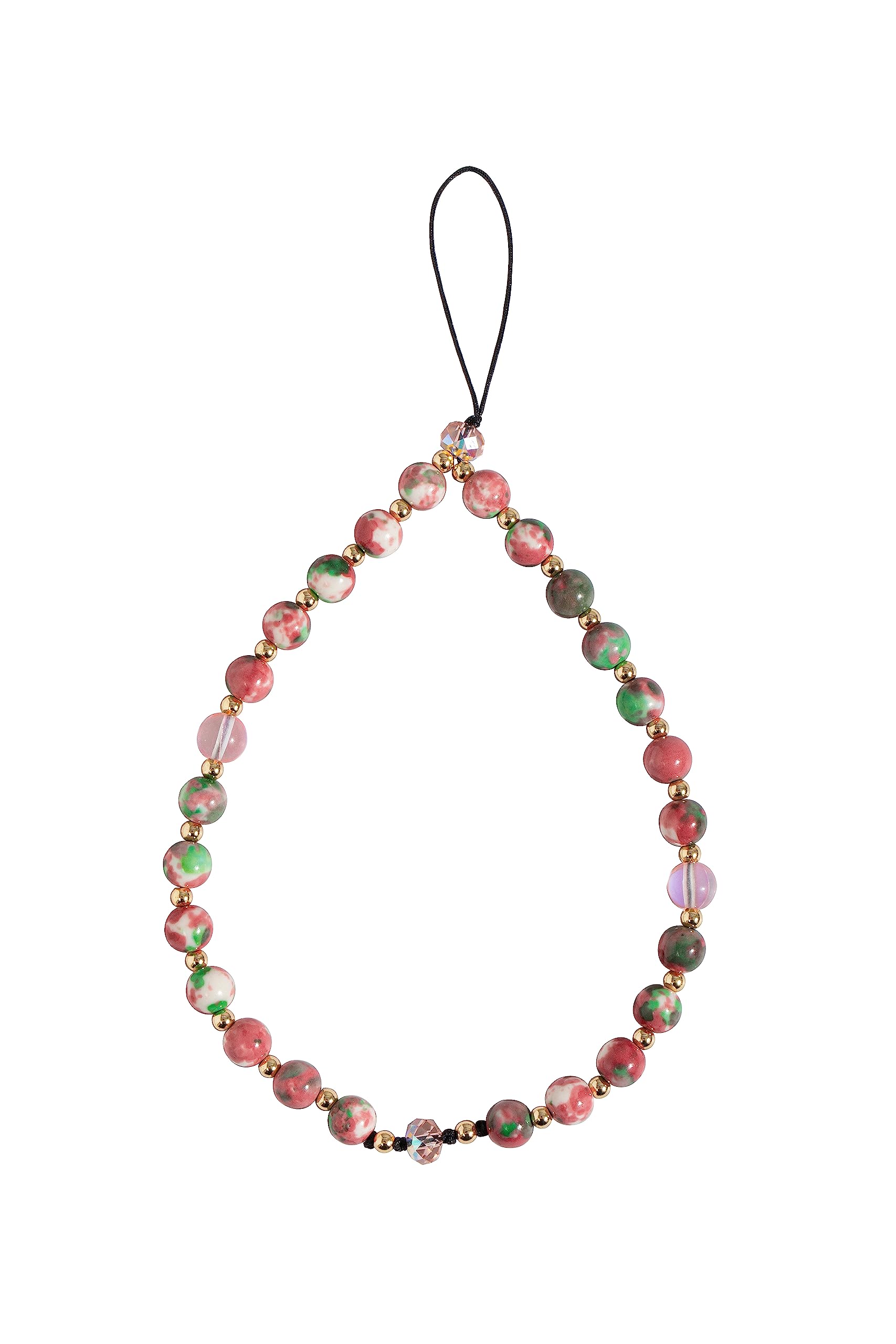 LENYNAL Beaded Phone Charm Strap - Handmade Phone Chain with Imperial Jasper & Rainbow Stone, Stylish Women's Accessory for iPhone, Samsung, Android | Trendy Gift for Phone Lovers, Perfect for Everyday Use & Special Occasions