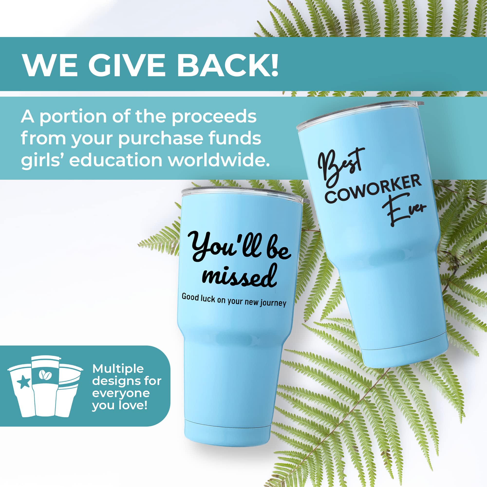 KEDRIAN 30oz Insulated Tumbler Cup - Best Farewell Gift for Coworkers, Retirement Present for Women & Men - Double Wall Vacuum Stainless Steel Travel Mug - Perfect for Office Goodbye Parties, Friends Going Away & Retirement Celebrations