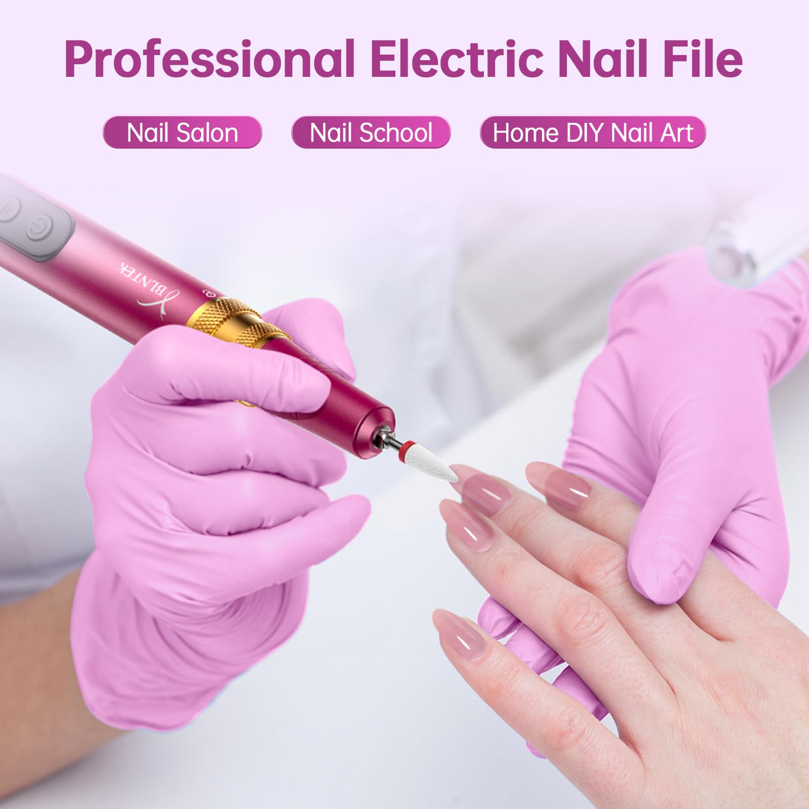 Professional Cordless Electric Nail Drill Machine - 35000RPM Rechargeable Nail File with 5 Adjustable Speeds | Manicure Pedicure Kit for Acrylic, Gel Nails Polishing & Shaping | Perfect for Home Salon, Nail Artists & DIY Nail Care