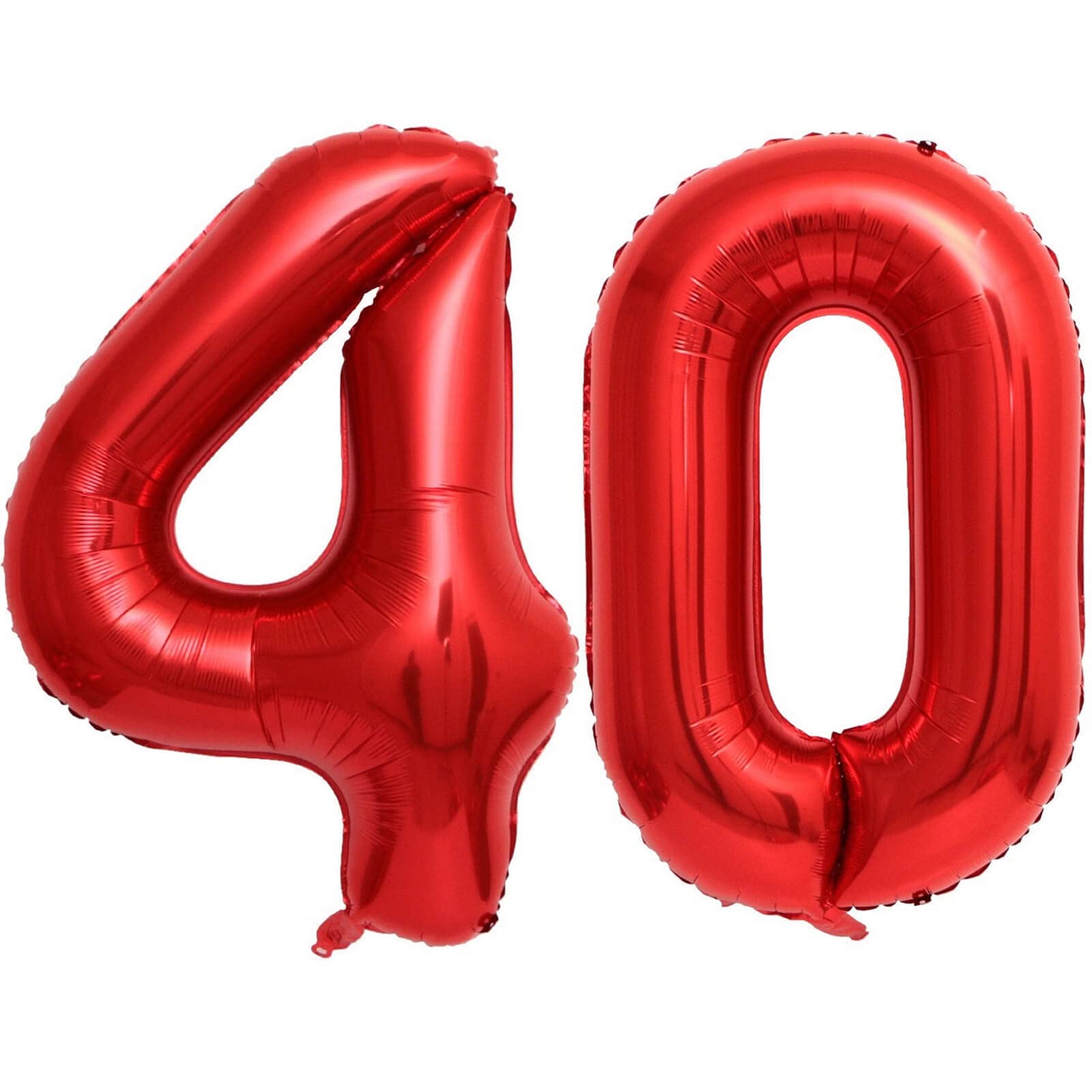 40 Inch Red Number 40 Balloons - Giant 40th Birthday Party Decorations - Anniversary Celebration Supplies - Perfect for Birthday Parties, Anniversaries, Graduations & Milestone Events