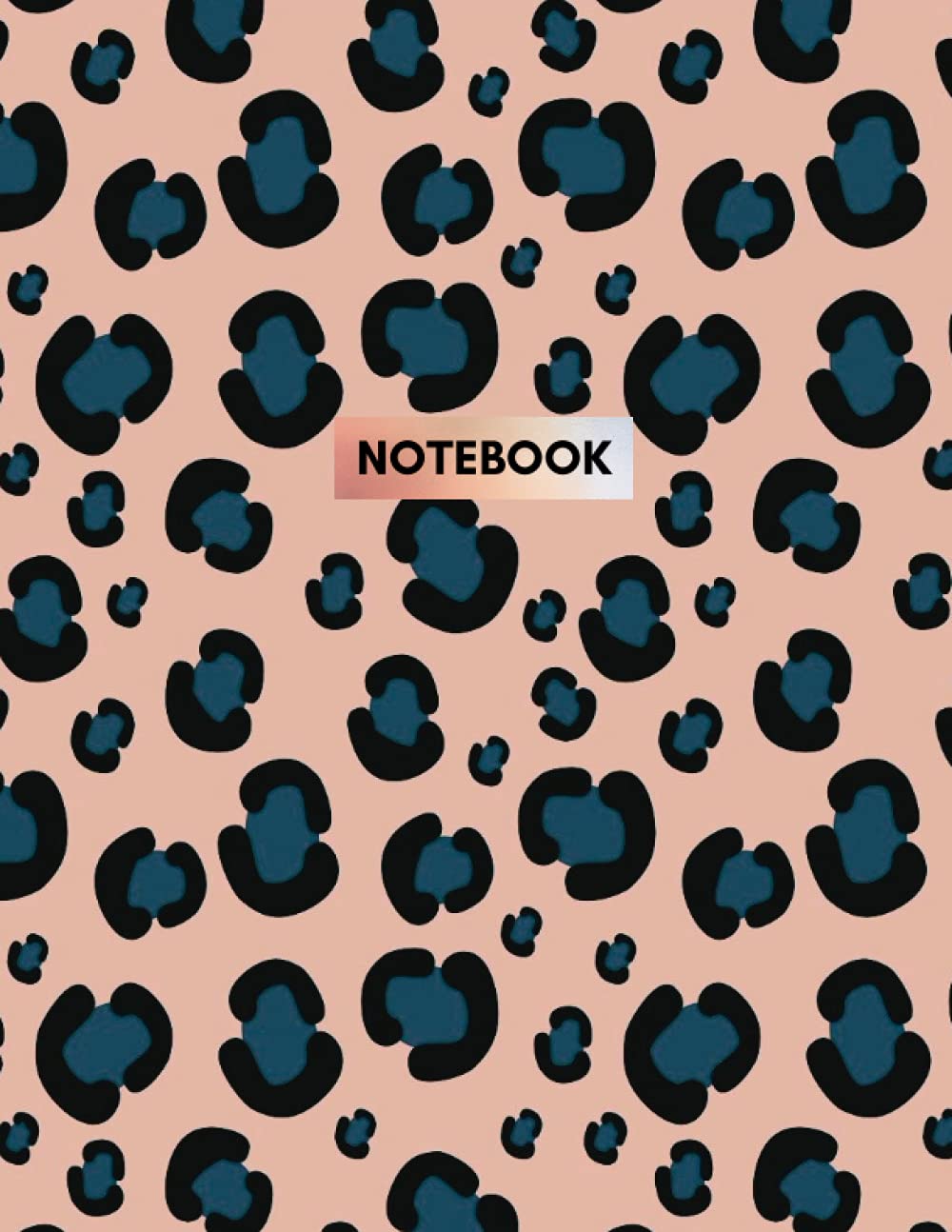 Leopard Print Green Composition Notebook - College Ruled 100 Pages, 8.5 x 11 Inch Lined Journal for School, Office & Note Taking - Stylish Animal Print Paperback Notebook for Students & Professionals