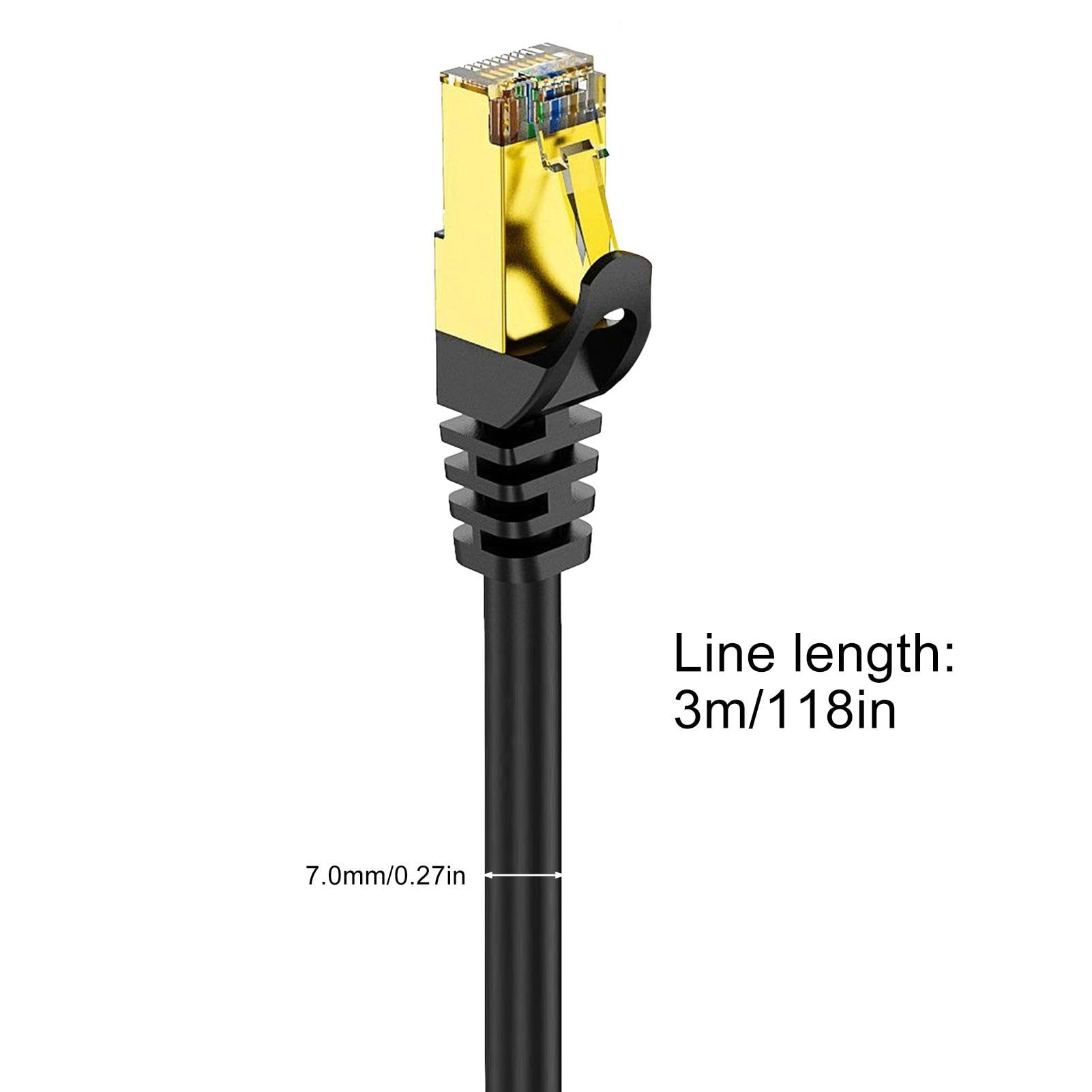 High-Speed Durable Ethernet Cable, Cat6 RJ45 Network Cable for Printers, Computers, Routers - Stable Wired Internet Connection for Home Office & Gaming Setup