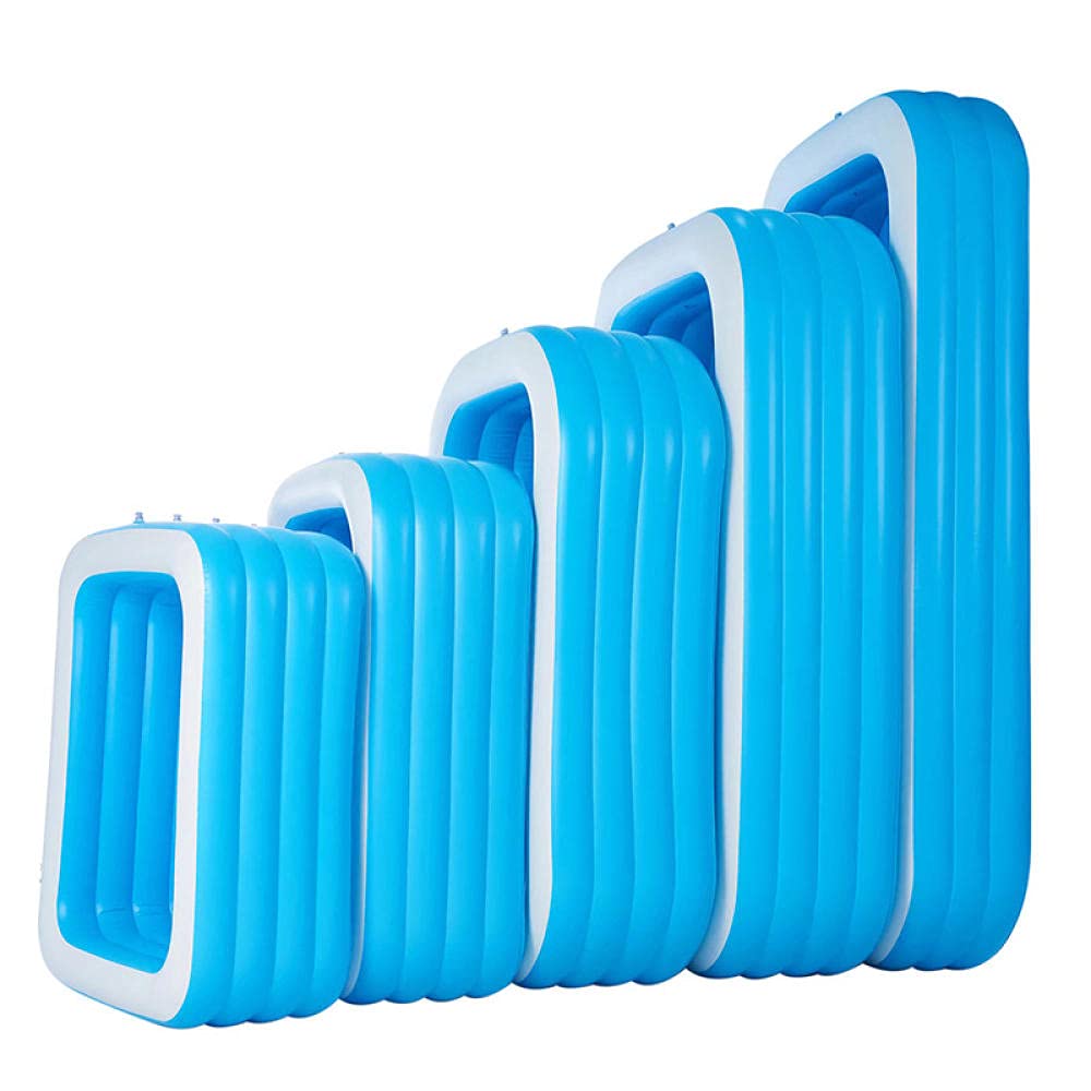 Premium Inflatable Family Swimming Pool - 1.8m Large Outdoor Square Pool for Kids & Adults | Durable Swim Center for Backyard, Beach & Summer Fun | Paradise Seaside Design for Ultimate Relaxation