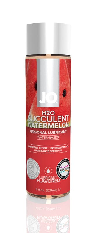 JO H2O Watermelon Flavored Personal Lubricant - 4oz Bottle, Long-Lasting & Silky Smooth, Water-Based & Paraben-Free - Perfect for Couples, Sensual Massage & Intimate Moments