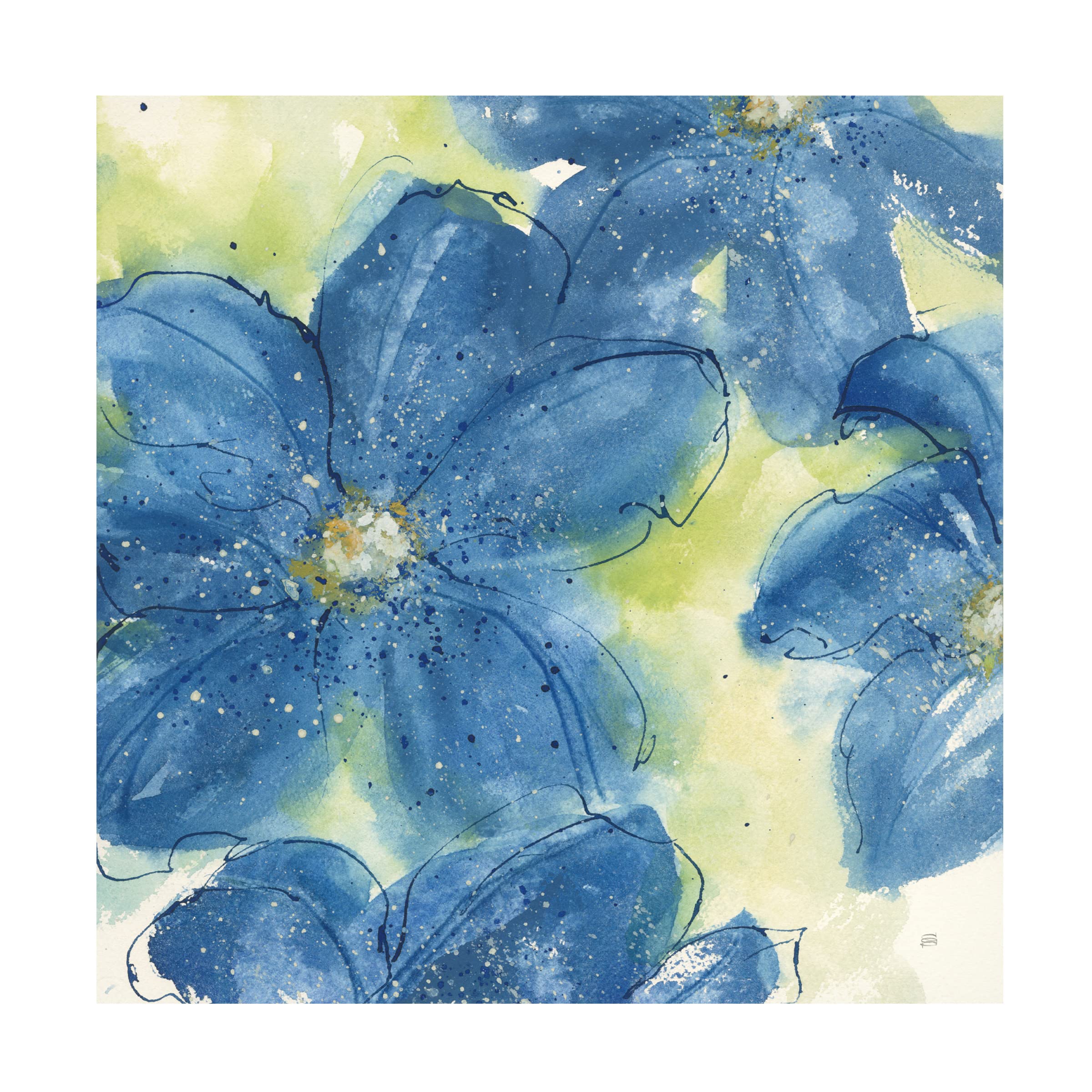 Chris Paschke 'Starlight Clematis II' Floral Canvas Wall Art - Handmade Home Decor for Living Room, Bedroom & Office - Trademark Fine Art Collection