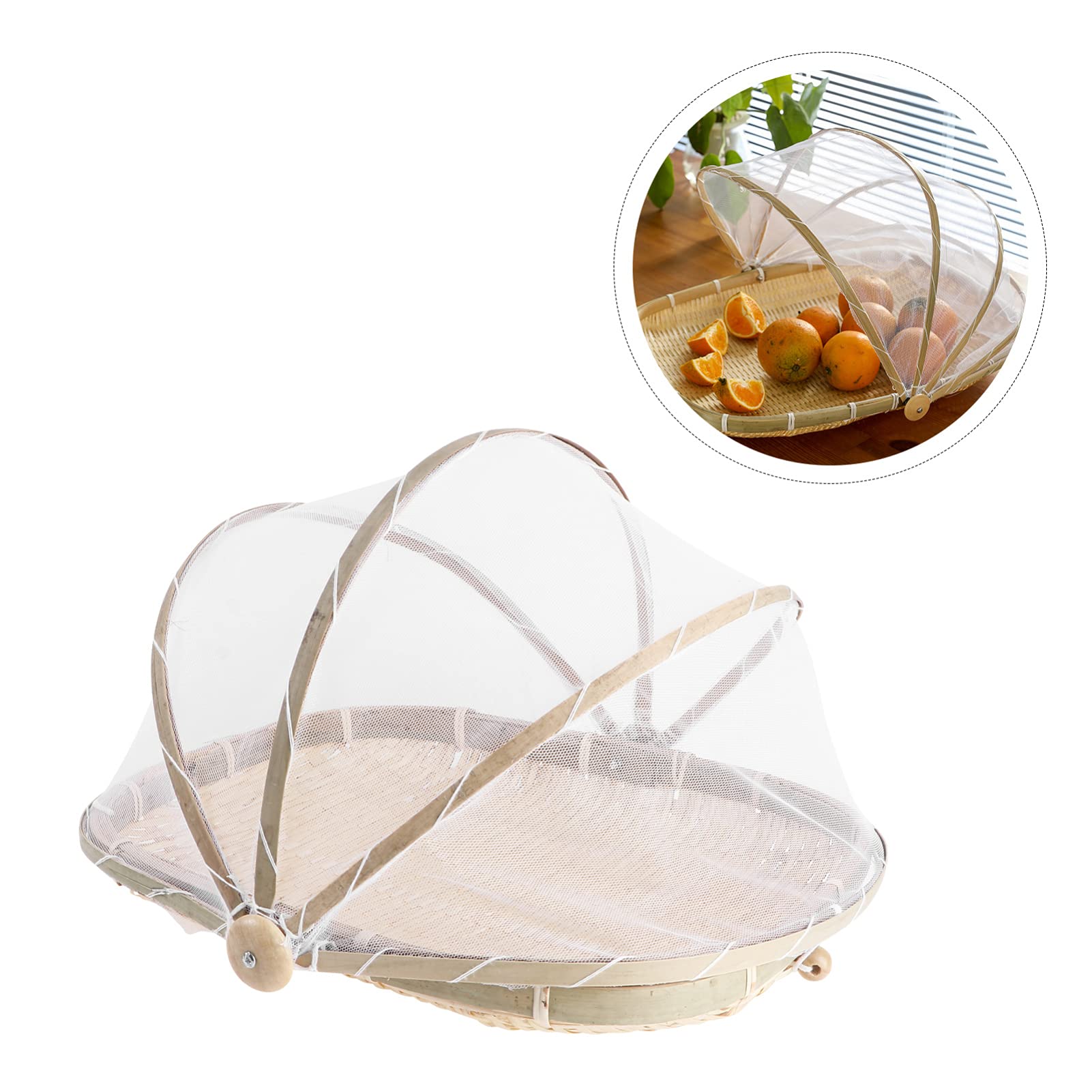 Cabilock Bamboo Storage Basket - Handwoven Bamboo Container for Bread, Fruits & Vegetables | Eco-Friendly Kitchen & Pantry Organizer | Perfect for Home, Picnic & Party Use