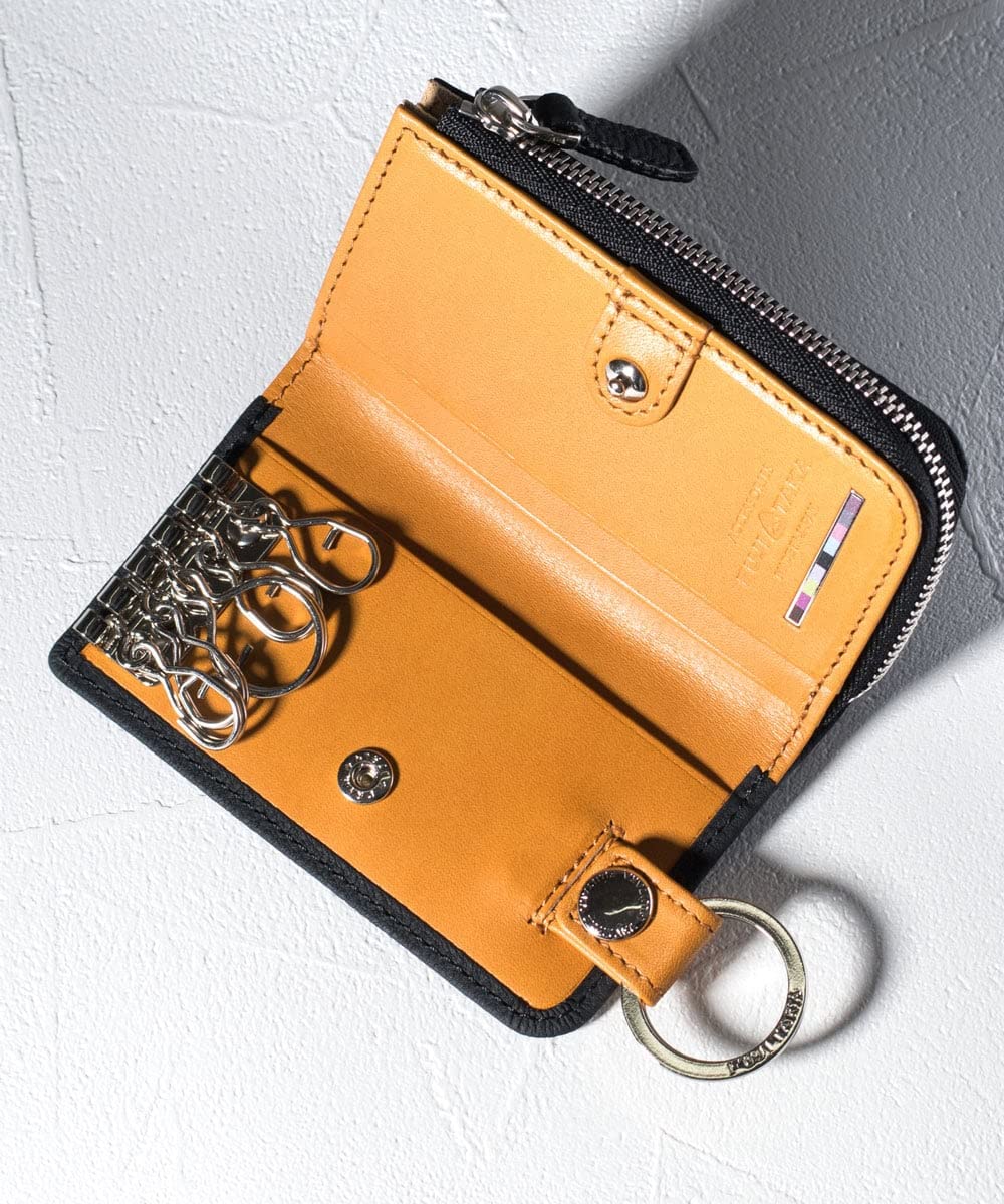 Premium Japanese Leather Key Case & Coin Holder - Handcrafted Accessory No.639601 | Ideal for Organizing Keys, Coins, and Small Essentials
