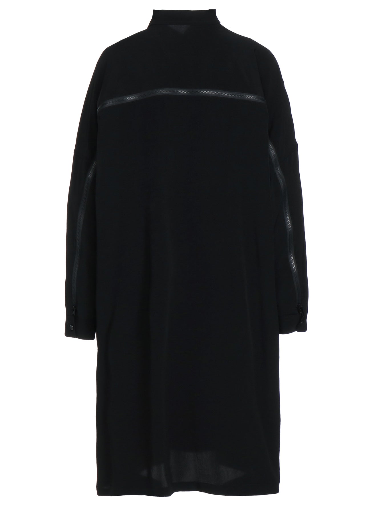 Elegant Crepe de Chine Back Yoke Zip Coat for Women – Perfect for Office Wear, Evening Outfits & Fall Layering