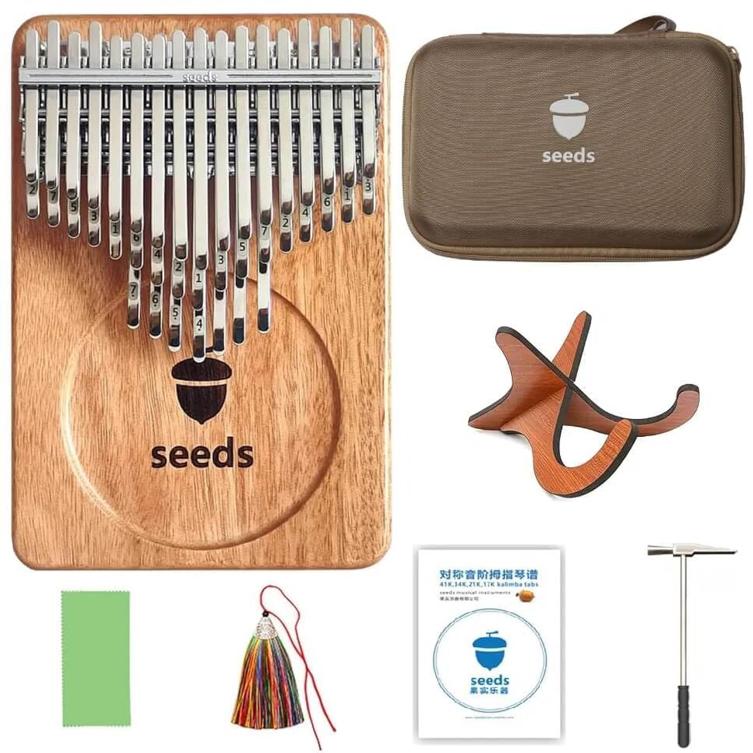 41-Key Chromatic Kalimba Thumb Piano | 3 Octave Seeds Pisces Plus Kalimba Instrument | Perfect Christmas Musical Gift for Adults & Beginners | Ideal for Relaxation, Music Therapy & Home Decor