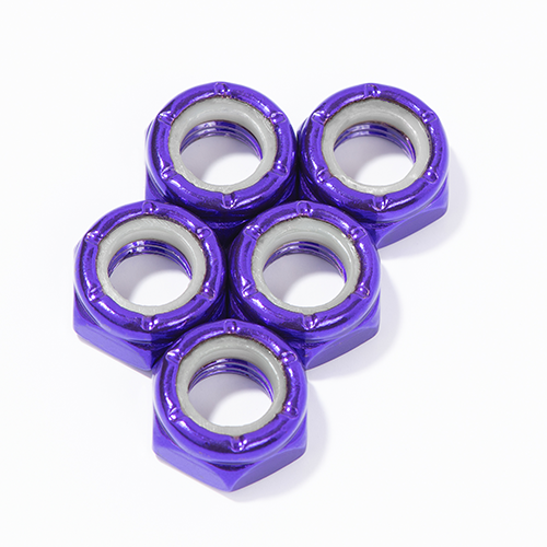 Defiant Upgrades Skateboard Axle Nuts - 5 Pack | High-Quality Replacement Hardware for Skateboards & Longboards | Perfect for Street, Park & Ramp Riding