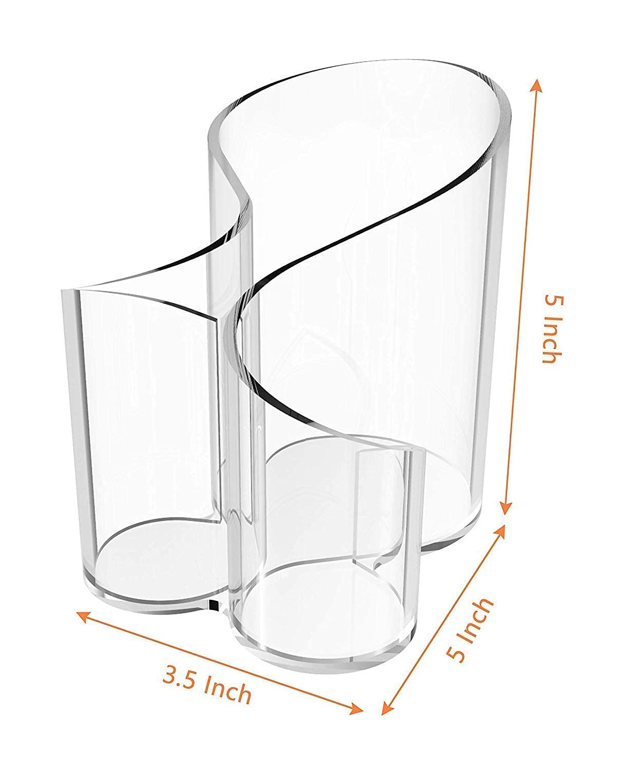 ARABELLA RETAIL Acrylic Makeup Organizer - Cosmetic Brush Holder & Beauty Storage Stand for Nail Polish, Lipstick, Eyeliner, Combs | Perfect for Vanity, Bathroom Counter & Dressing Table Organization