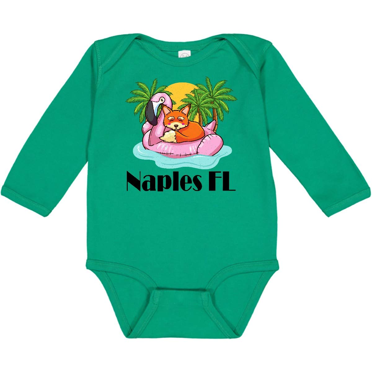Inktastic Naples Florida Beach Vacation Long Sleeve Baby Bodysuit - Soft & Comfortable for Newborns, Infants - Perfect for Beach Trips, Family Photos & Casual Outings