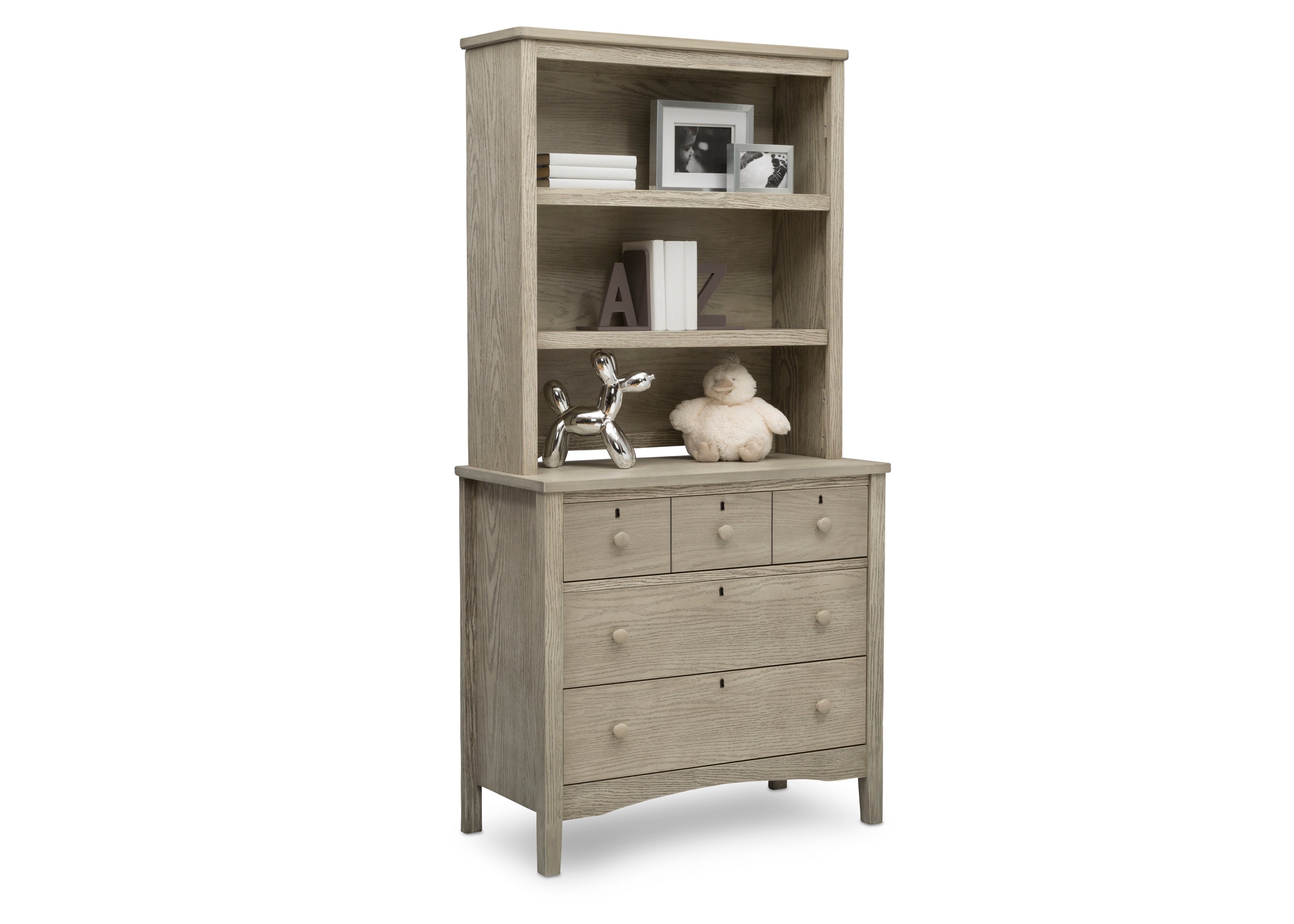 Farmhouse Style 3-Drawer Dresser with Changing Top - Nursery Storage Solution for Baby Essentials & Bedroom Organization