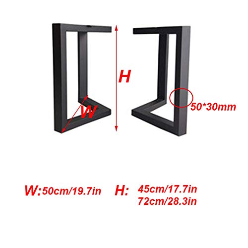 Industrial Coffee Table Legs - Gold & Black Metal Table Legs for Dining Table, Desk, Bench - Heavy Duty DIY Replacement Legs (20x18in, 20x28in) - Perfect for Home Office, Living Room, Restaurant Furniture Upgrade