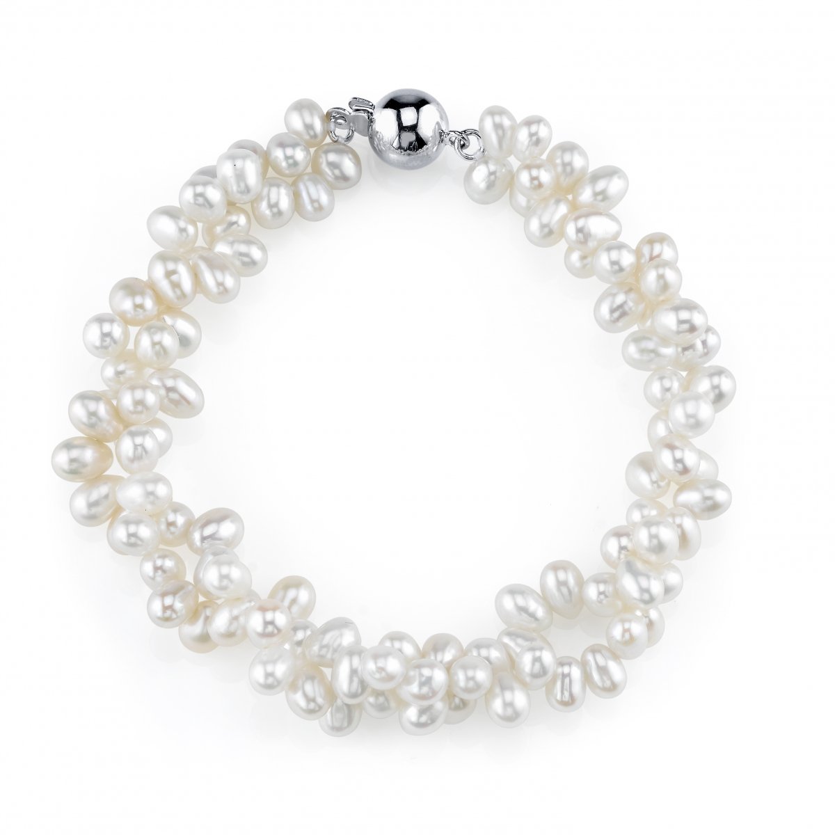 4-5mm White Freshwater Pearl Bracelet for Women - Cultured Rice Shaped Pearls in 925 Sterling Silver | Elegant Pearl Jewelry Gift for Christmas, Anniversary & Special Occasions | Perfect for Weddings, Parties & Formal Events