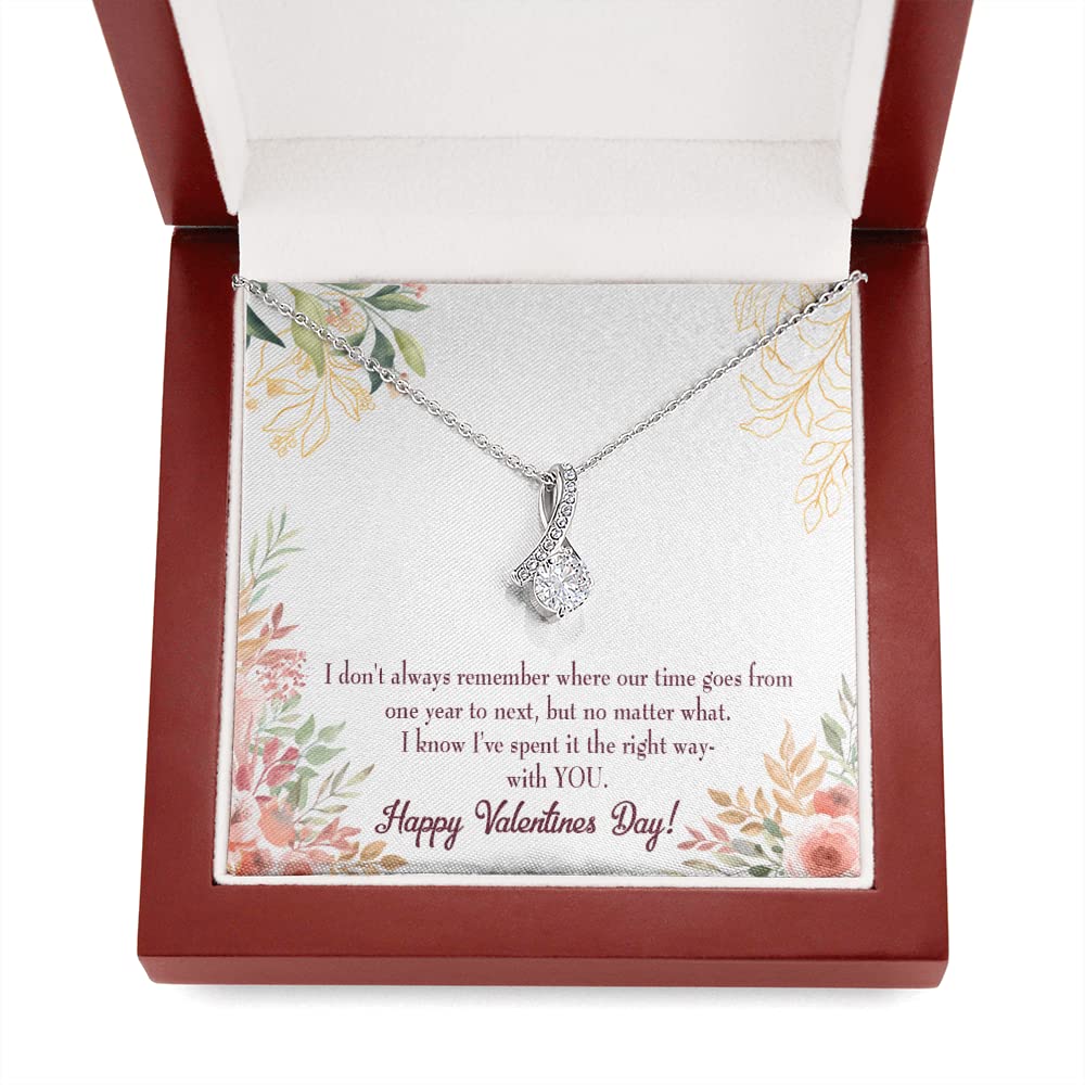 Elegant Mahogany Luxury Box with Stone Necklace & Message Card - Perfect Romantic Gift for Girlfriend, Anniversary or Valentine's Day - Express Your Love with Timeless Keepsake Jewelry for Special Moments