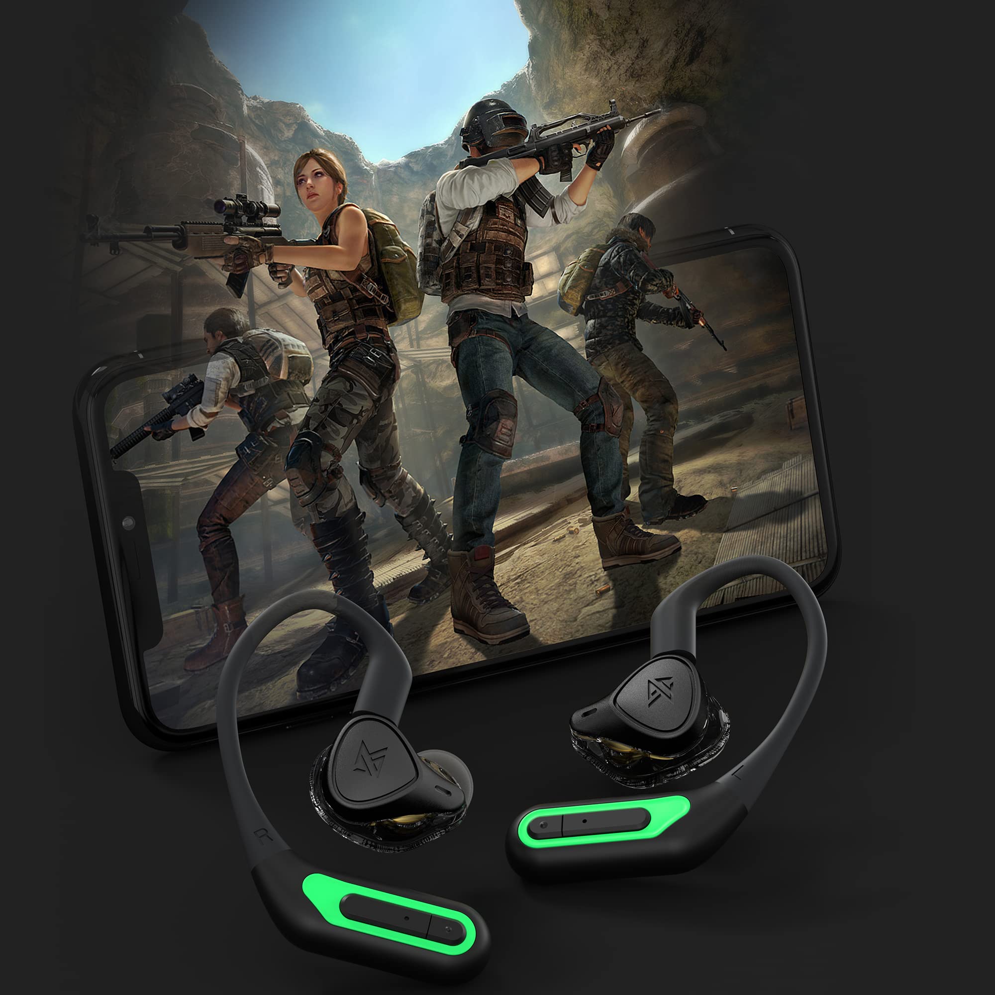 KZ AZ10 Wireless Bluetooth 5.2 Earbuds with Microphone, HiFi Stereo Sound, Secure Ear Hook Design, IPX5 Waterproof & Noise Cancelling Headphones for iPhone Android - Perfect for Running, Gym Workouts & Travel