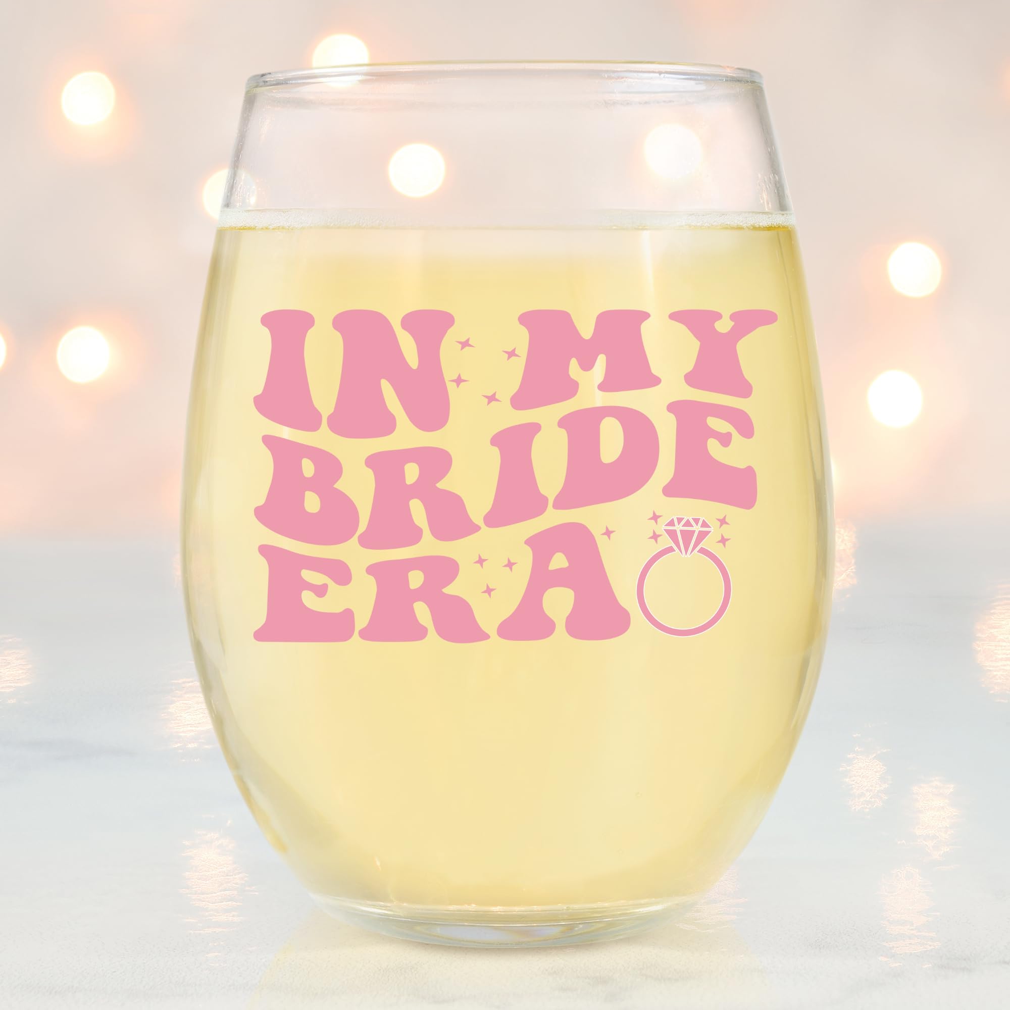 Bride Era Wine Glass - Elegant Wedding Gift for Her, Bridal Shower & Engagement Party Present - Future Mrs & Bride-to-Be Keepsake - Romantic Couple Gift for Bachelorette Parties (Perfect for Toasts, Celebrations & Wedding Memories)
