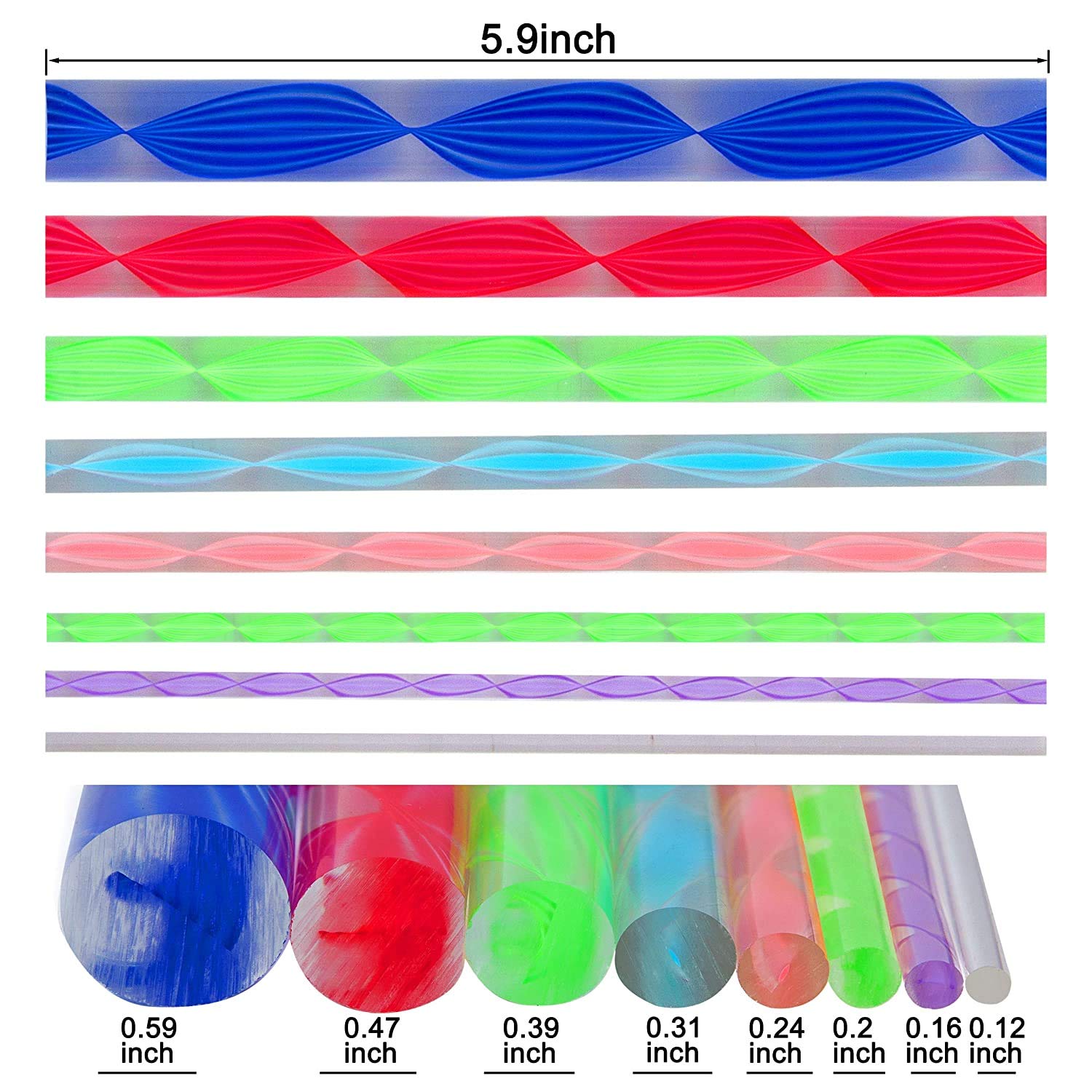 8-Piece Mandala Dotting Tool Set - Acrylic Dotting Rods for Nail Art, DIY Crafts & Painting - Perfect for Mandala Painting, Nail Design, and Stone Decorations
