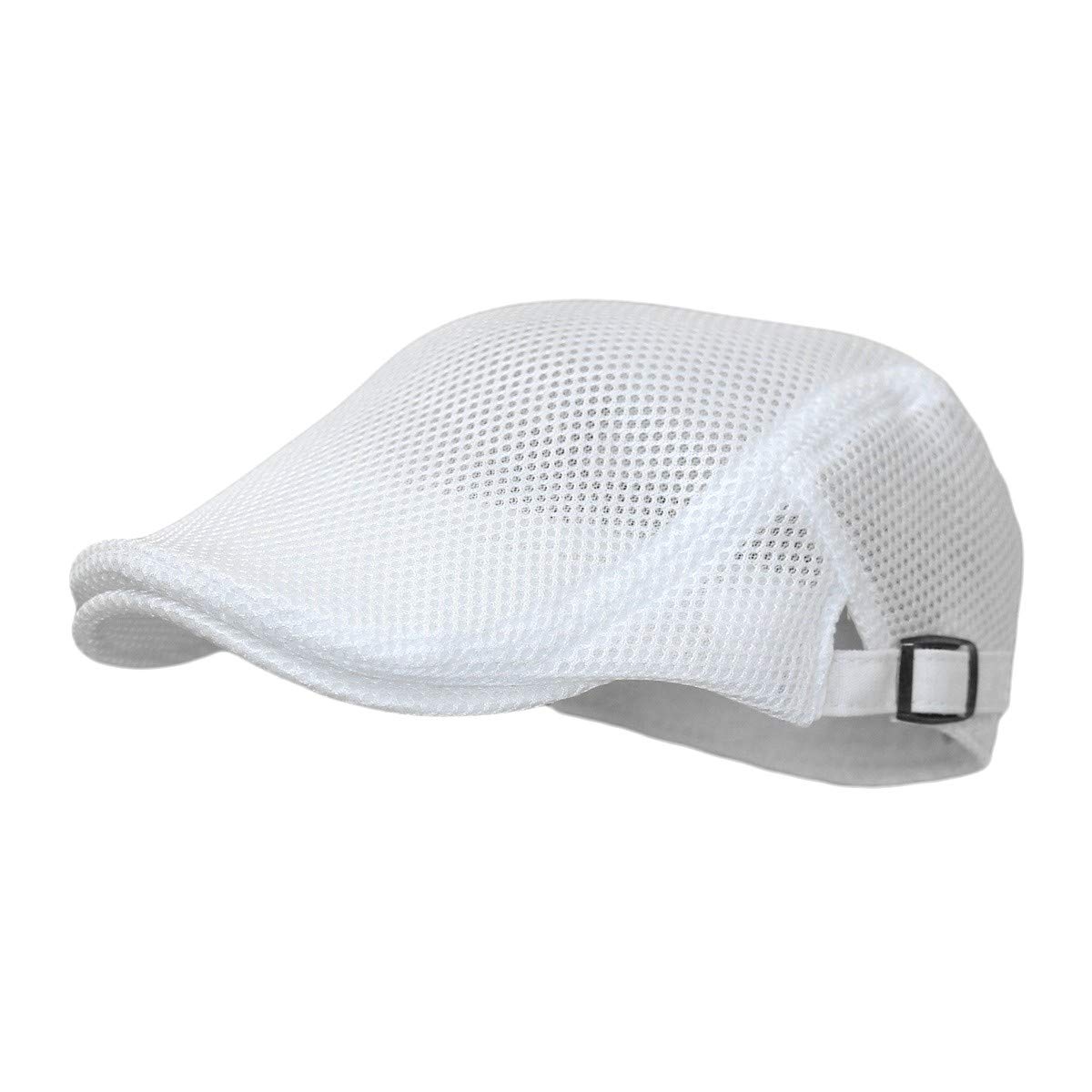 WITHMOONS Ivy Cap Summer Mesh Newsboy Irish Golf Hats for Men & Women - Breathable UV Protection Outdoor Sun Hat for Golf, Tennis, Hiking, Travel & Casual Wear (TZ30046)