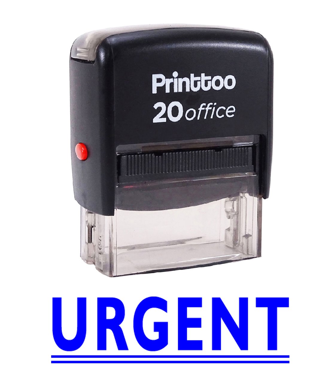 Custom Self-Inking Rubber Stamp for Office & Business - Personalized Urgent Stamp in Blue - Perfect for Documents, Mail, Crafts & DIY Projects