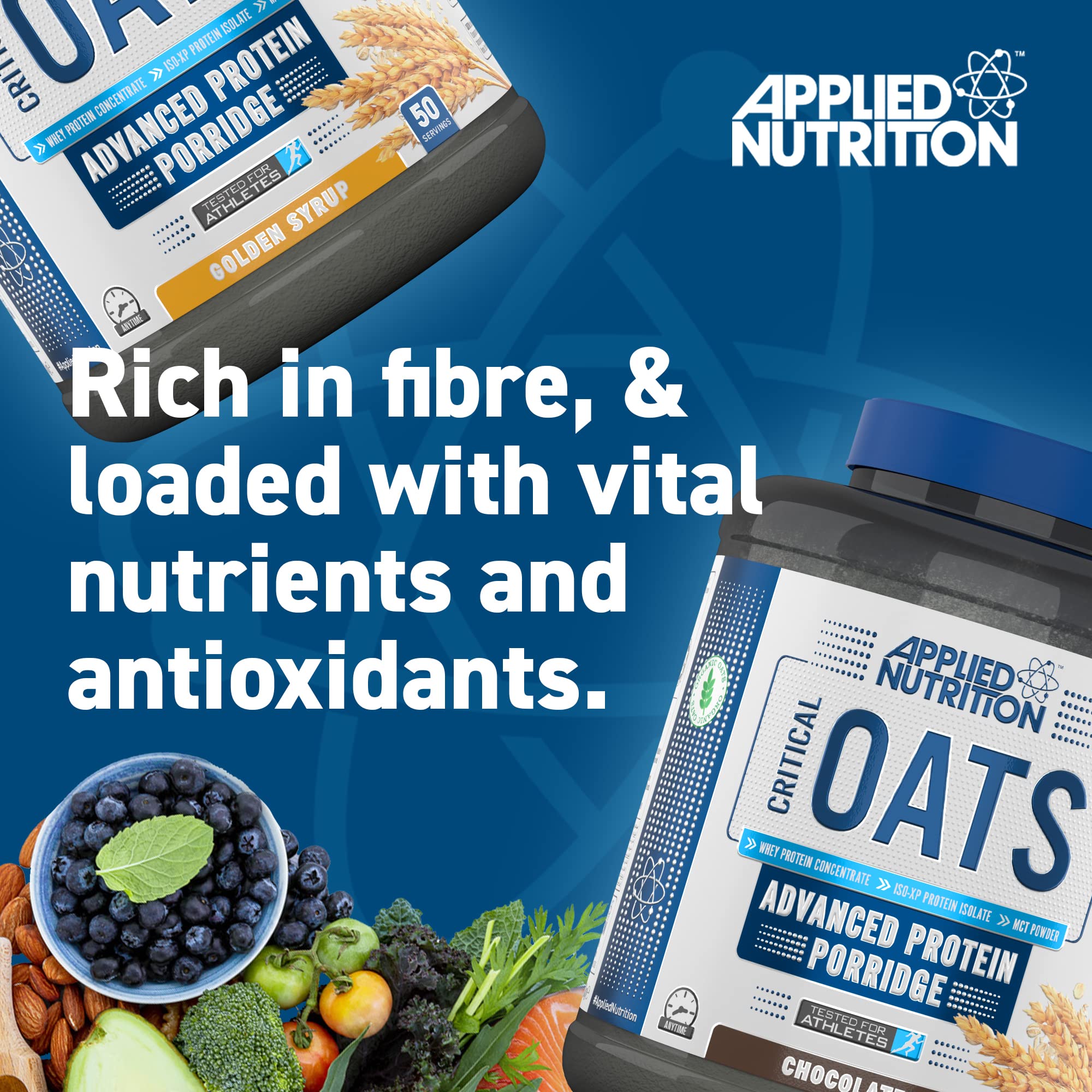 Applied Nutrition Critical Oats 3kg - Premium Protein Oatmeal for Bodybuilding & Weight Management | Ideal for Post-Workout Recovery & Healthy Breakfast