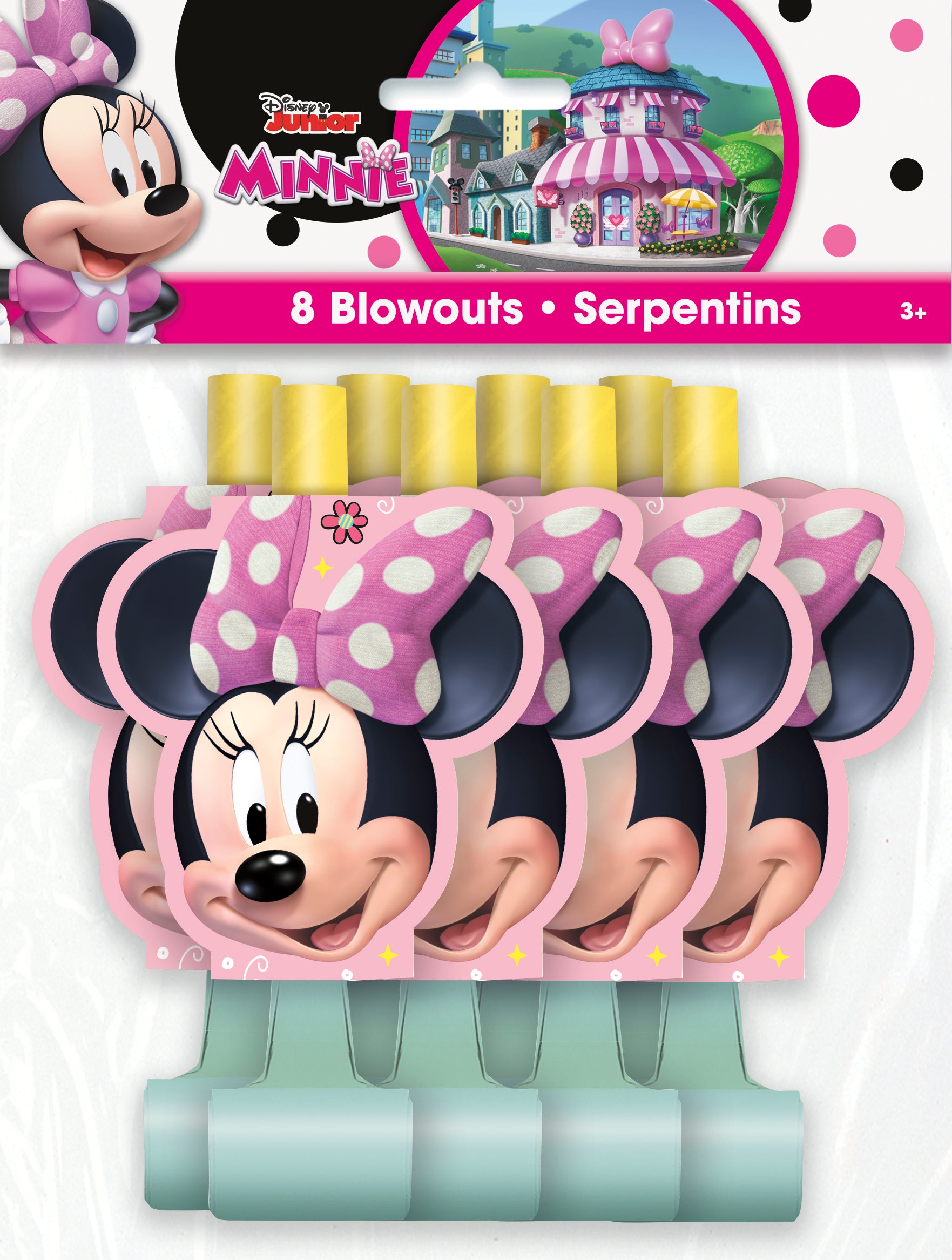 Minnie Mouse Hair Bows 8-Pack - Cute Hair Accessories for Girls - Perfect for Parties, School, and Everyday Wear
