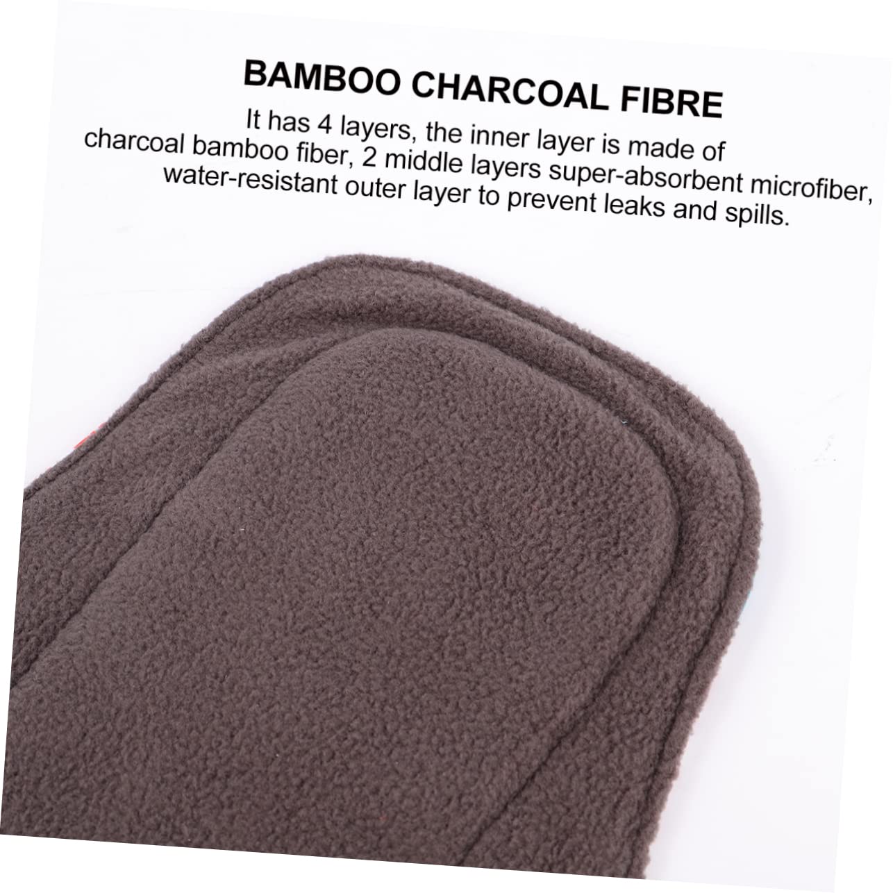 8 Pack Washable Bamboo Charcoal Menstrual Pads - Reusable, Comfortable & Eco-Friendly Sanitary Napkins for Women - Perfect for Travel, Workout & Overnight Protection
