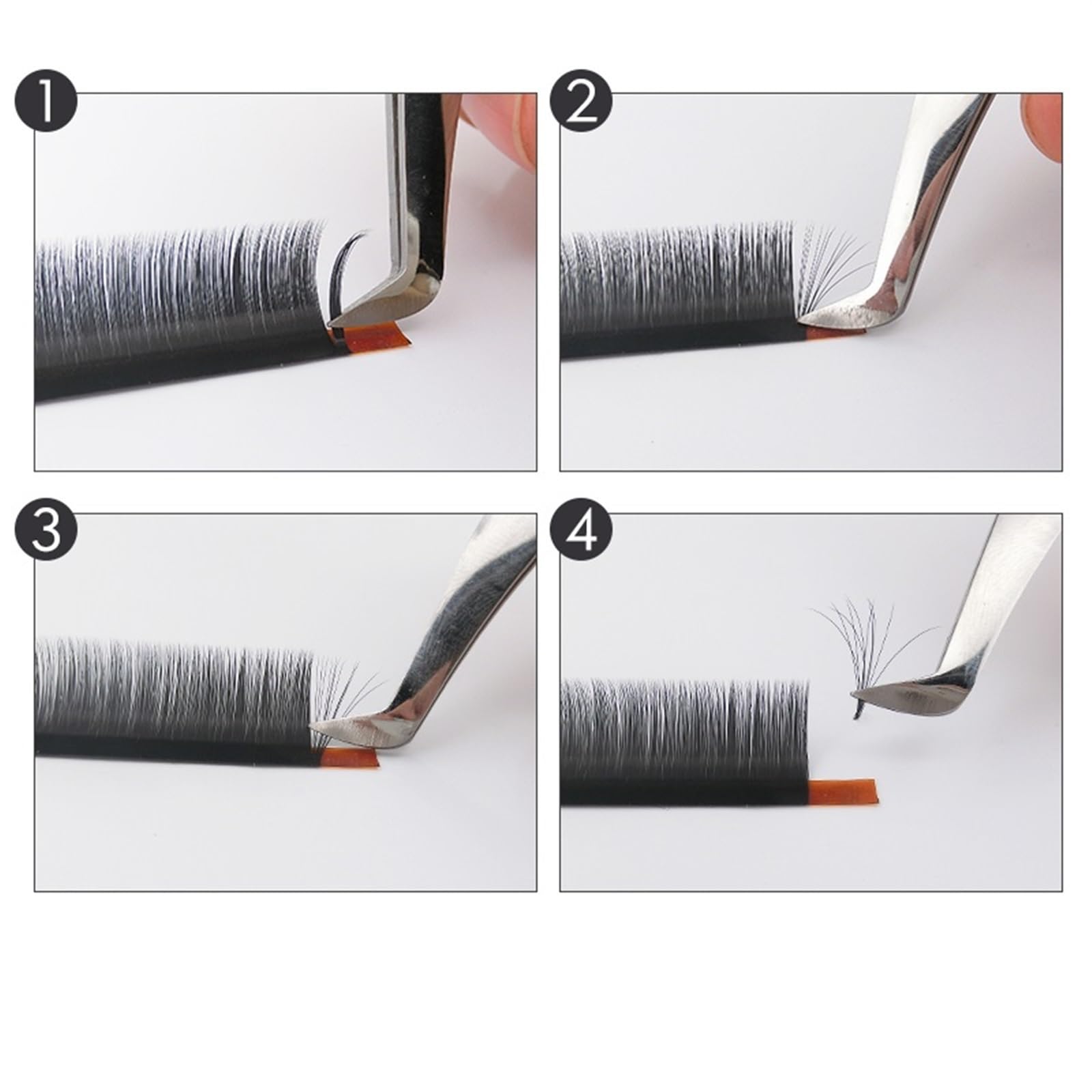 Professional Stainless Steel Eyelash Extension Tweezers - Hair Removal & Individual Lash Tweezers for Salon & Home Use - Perfect for Lash Artists & DIY Beauty