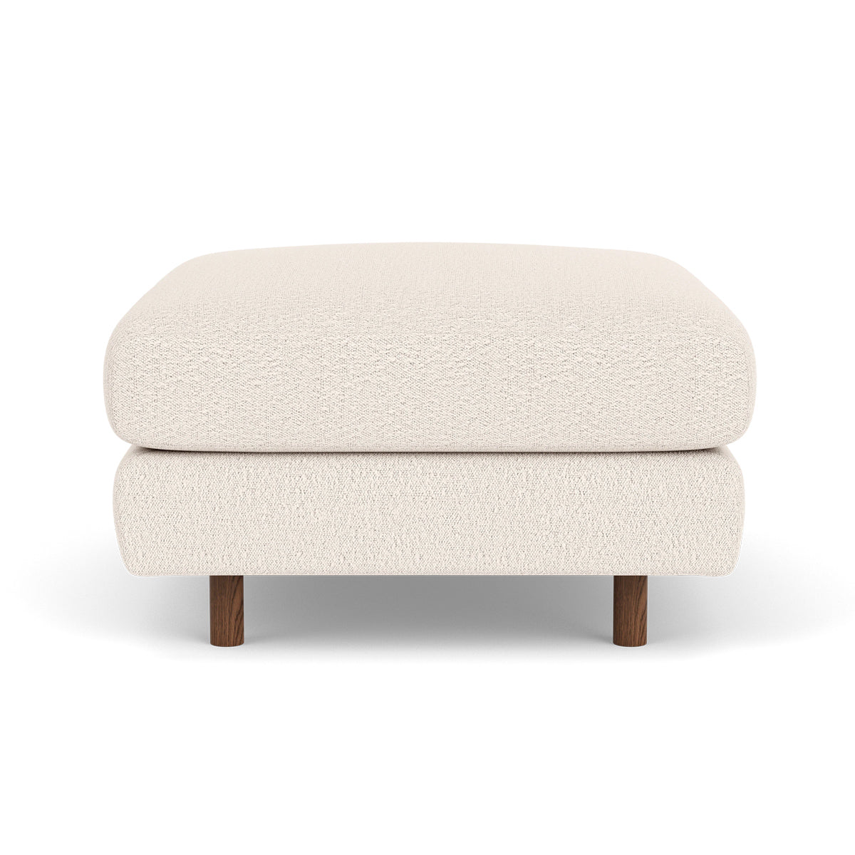 Stylish Dylan Boucle Ottoman - Modern Footrest & Accent Chair for Living Room, Bedroom, or Office - Soft & Durable Upholstered Pouf with Non-Slip Bottom