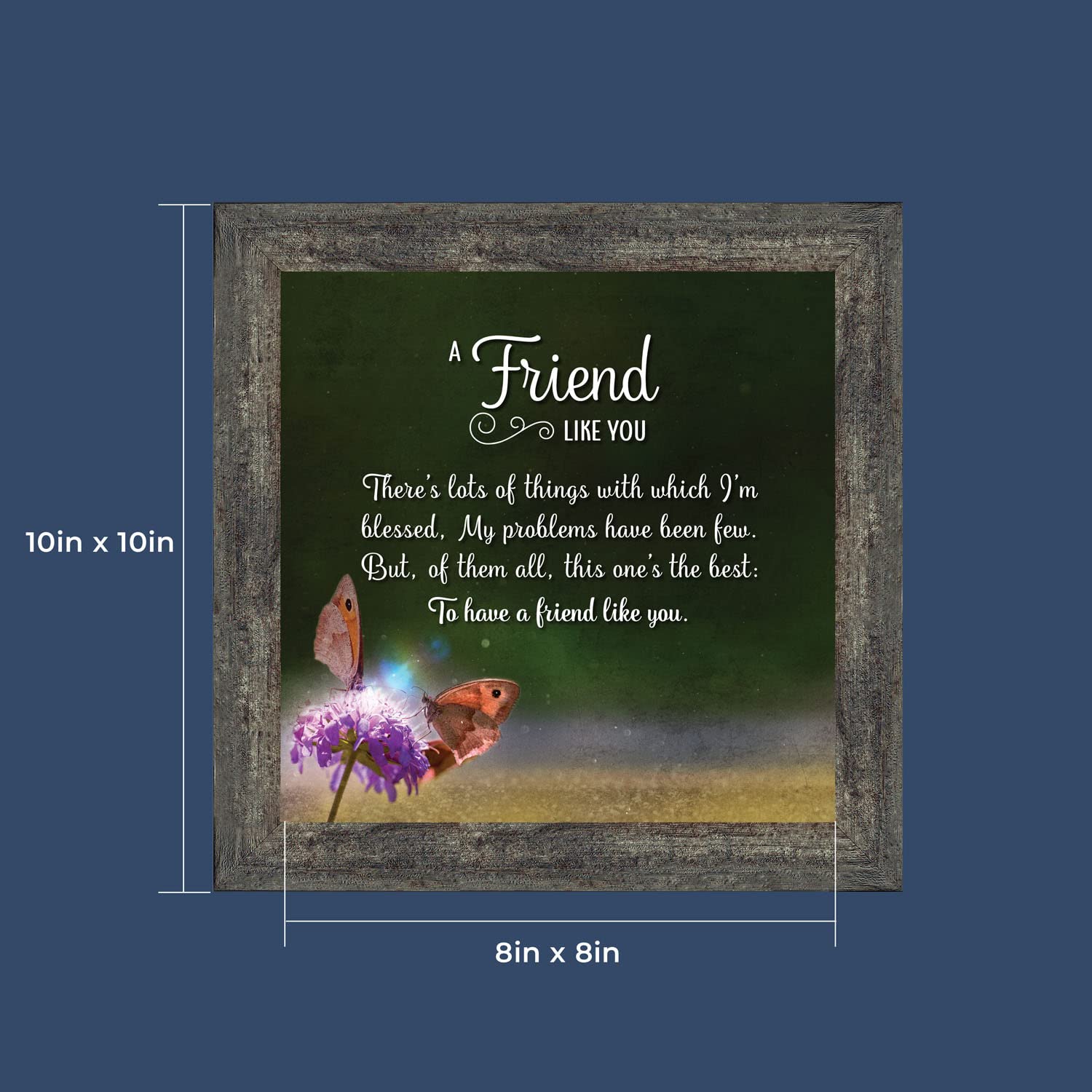 Crossroads Home Décor Best Friend Picture Frame - Perfect for Best Friend Birthday Gifts, Anniversaries, and Home Decor, 6315CH