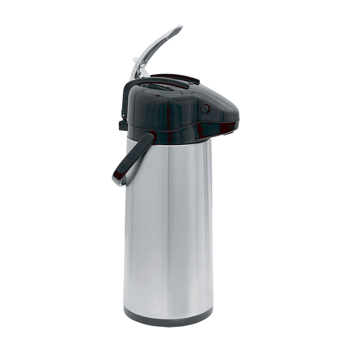 Premium 2.2L Glass Coffee Airpot with Black Lever Top - Insulated Carafe for Hot Beverages, Perfect for Office, Restaurant, and Home Use