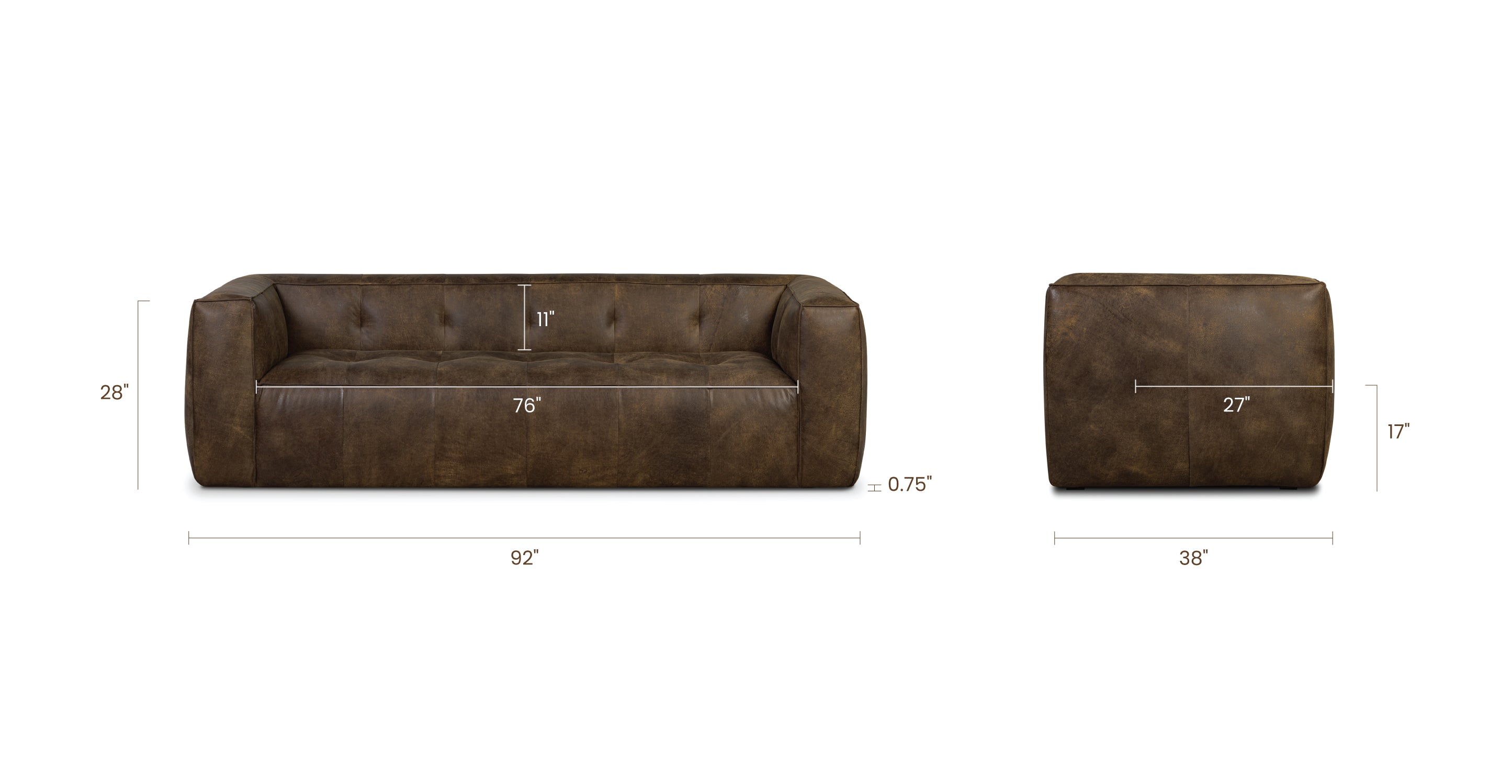 Modern Capa Sofa - Comfortable 3-Seater Couch for Living Room, Lounge & Office - Soft Fabric Upholstery with Sturdy Wooden Frame - Perfect for Relaxing, Entertaining & Small Spaces