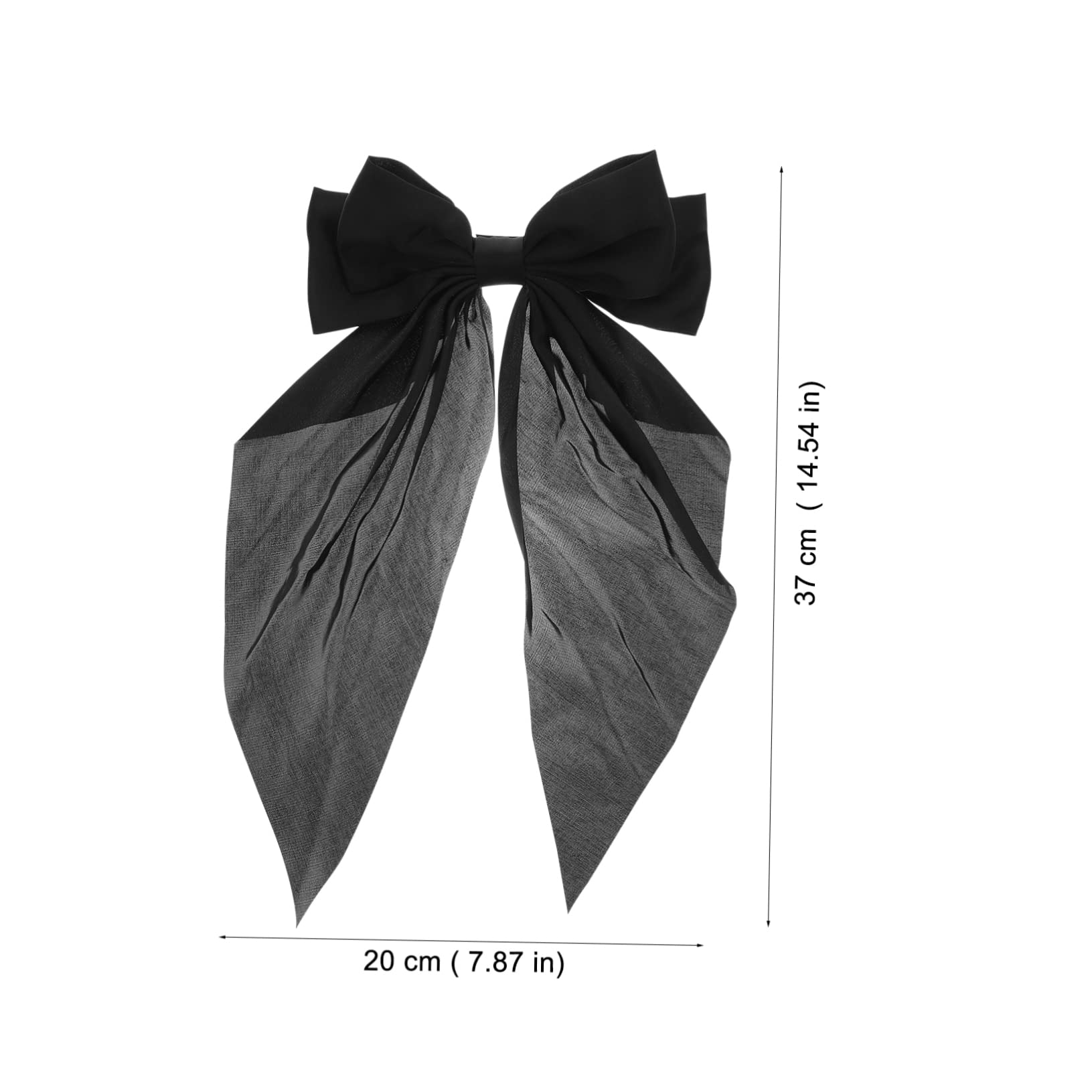 WOONEKY Women's Hair Barrettes - 2pcs Large Bow Hair Clips, Black Metal Hairpins for Women & Girls - Perfect for Parties, Weddings, Work & Everyday Styling