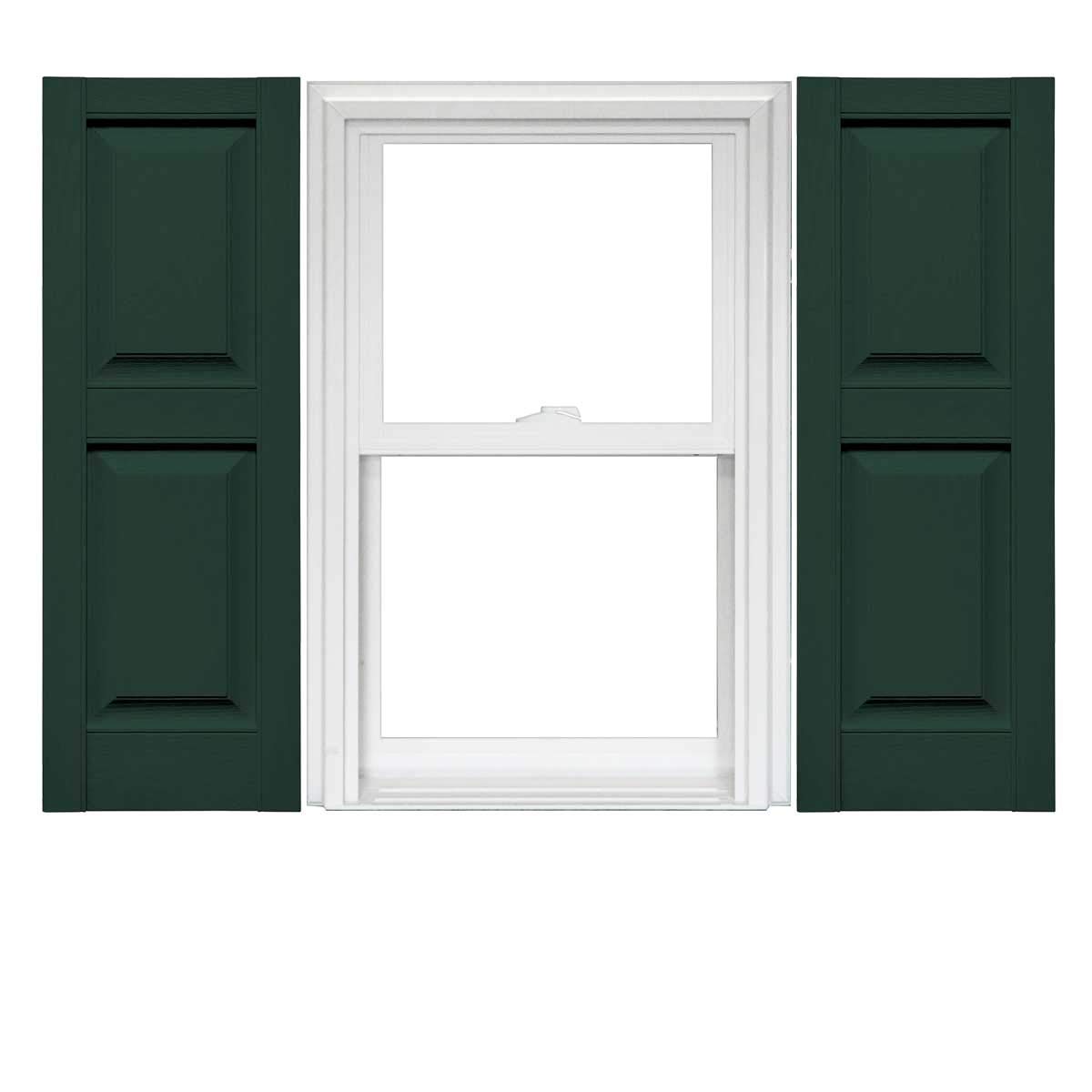 Mid America Raised Panel Vinyl Shutters (1 Pair) - 14.75