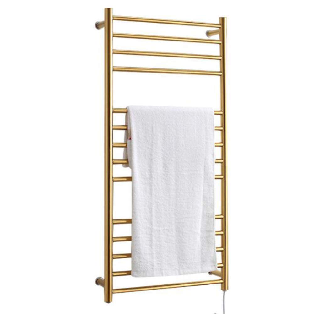 Stainless Steel Electric Towel Rack - IP56 Waterproof for Bathroom (Gold)