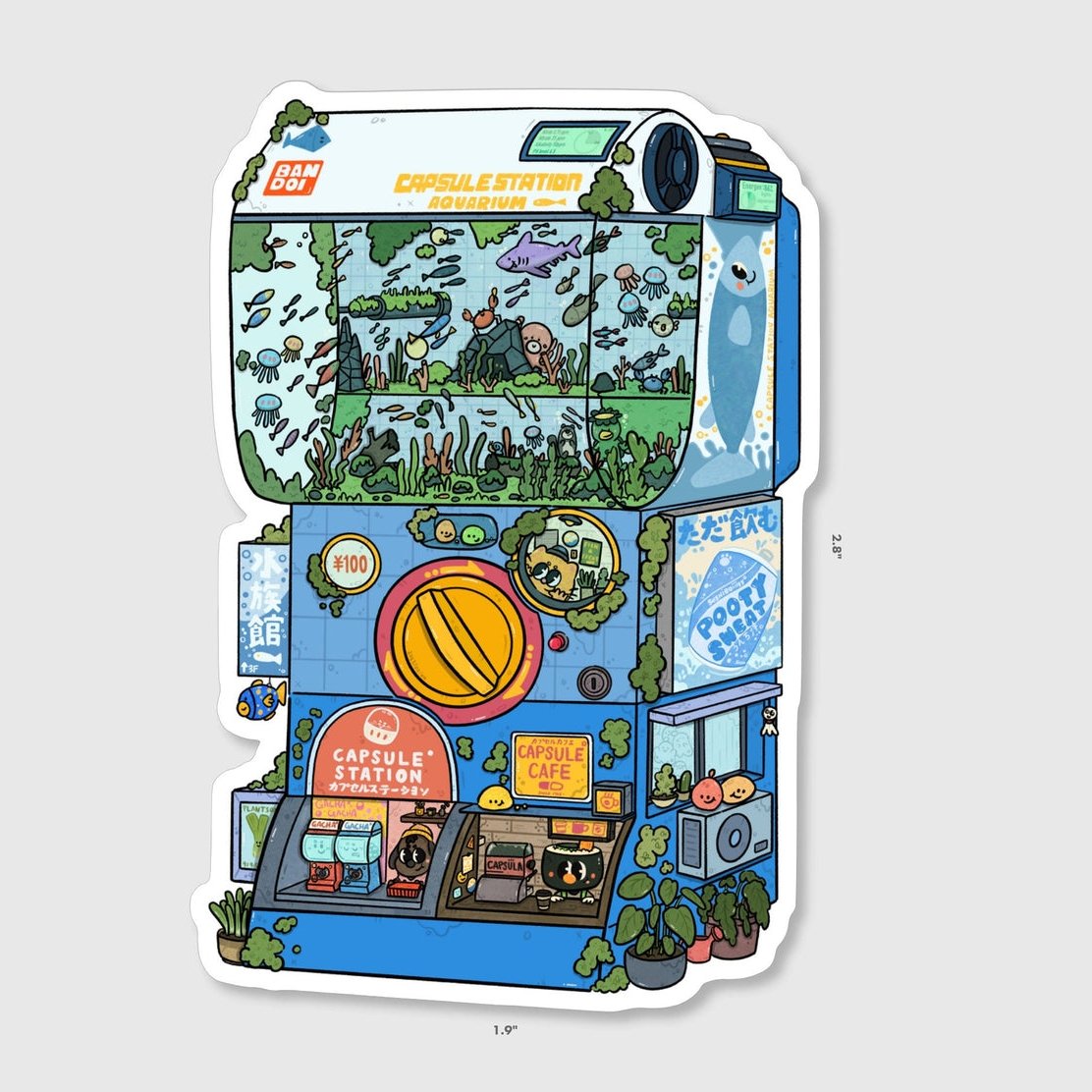 Premium Capsule Station Stickers - Waterproof Vinyl Decals for Laptops, Phones & DIY Crafts - Perfect for Home Office, School & Personalizing Devices