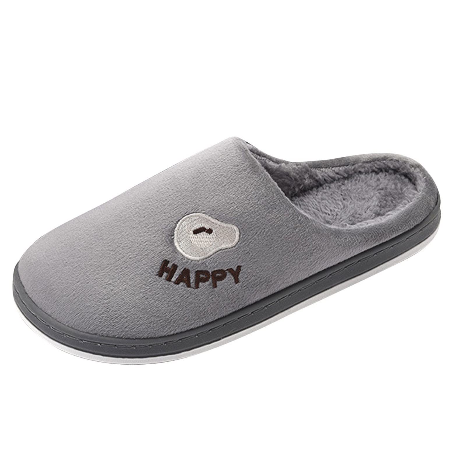 Cozy Plush Cotton Strawberry Couple Slippers for Men - Warm Home Slippers with Non-Slip Sole - Perfect for Indoor Comfort, Lounge Wear & Gift Giving