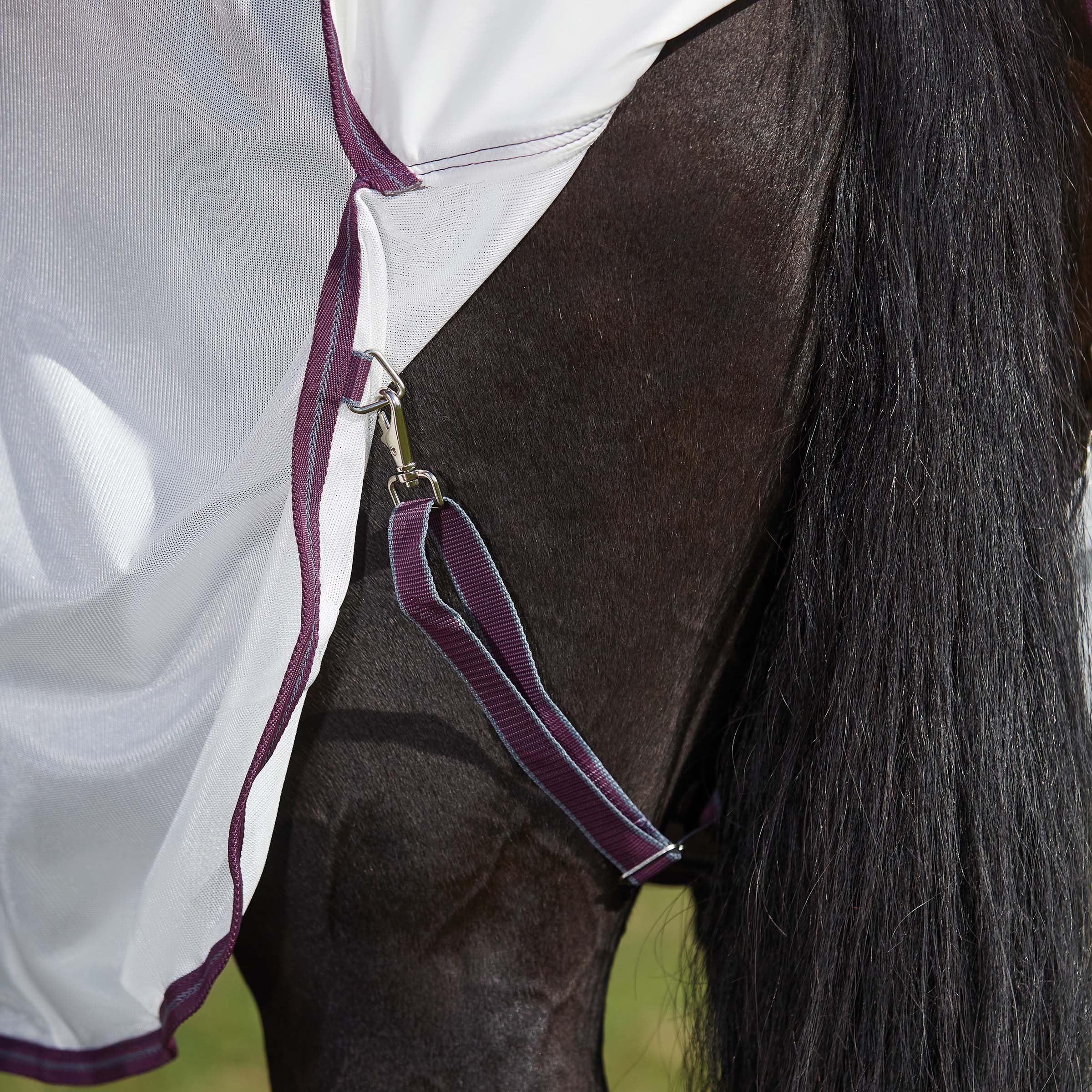 WeatherBeeta ComFiTec Essential Mesh II Combo Neck Horse Blanket - Breathable & Lightweight, Beige/Turquoise/Orange, 75 Inches - Perfect for Summer Riding & Turnout Protection