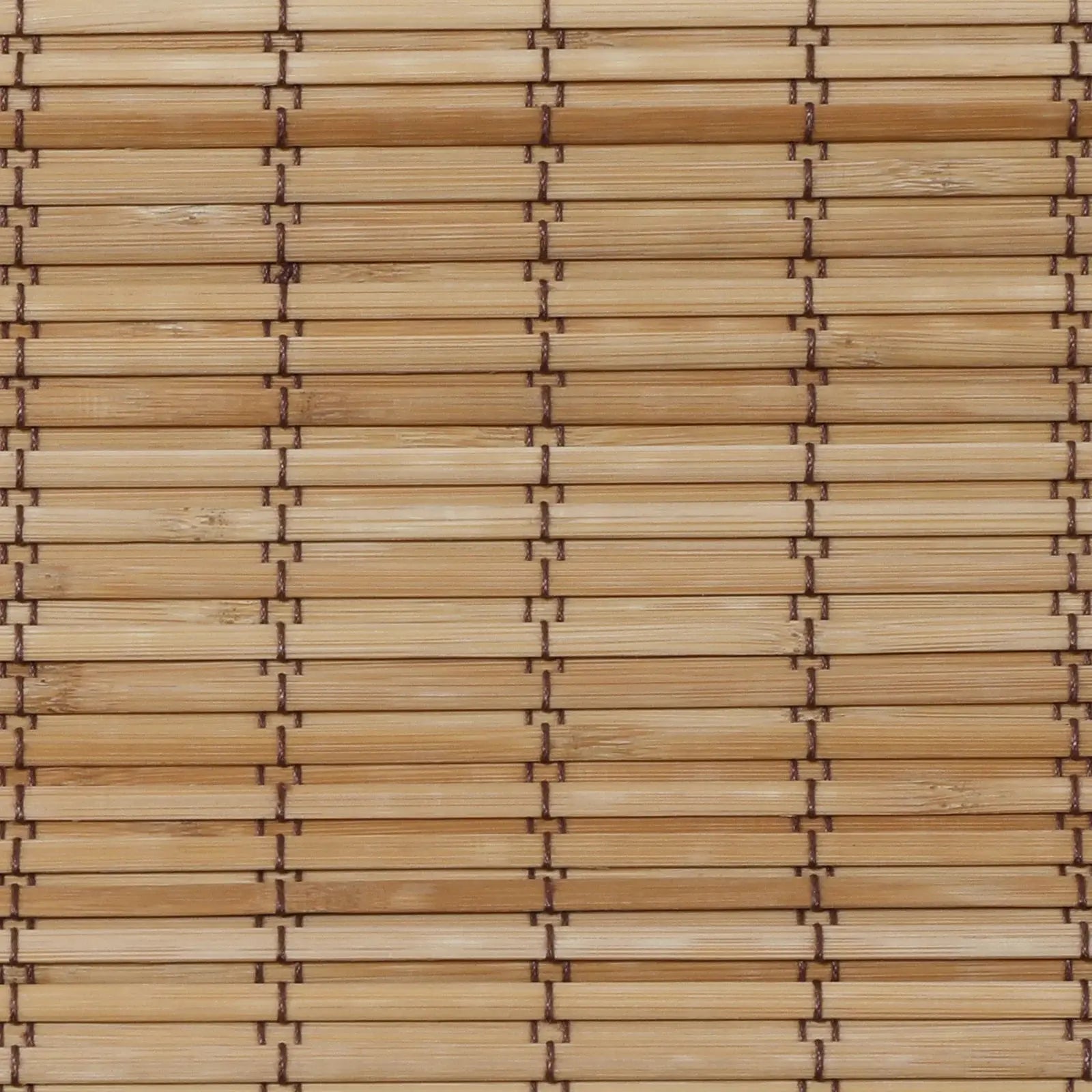 Sybil Bamboo Roman Shade in Flax - Natural Eco-Friendly Window Treatment for Living Room & Bedroom