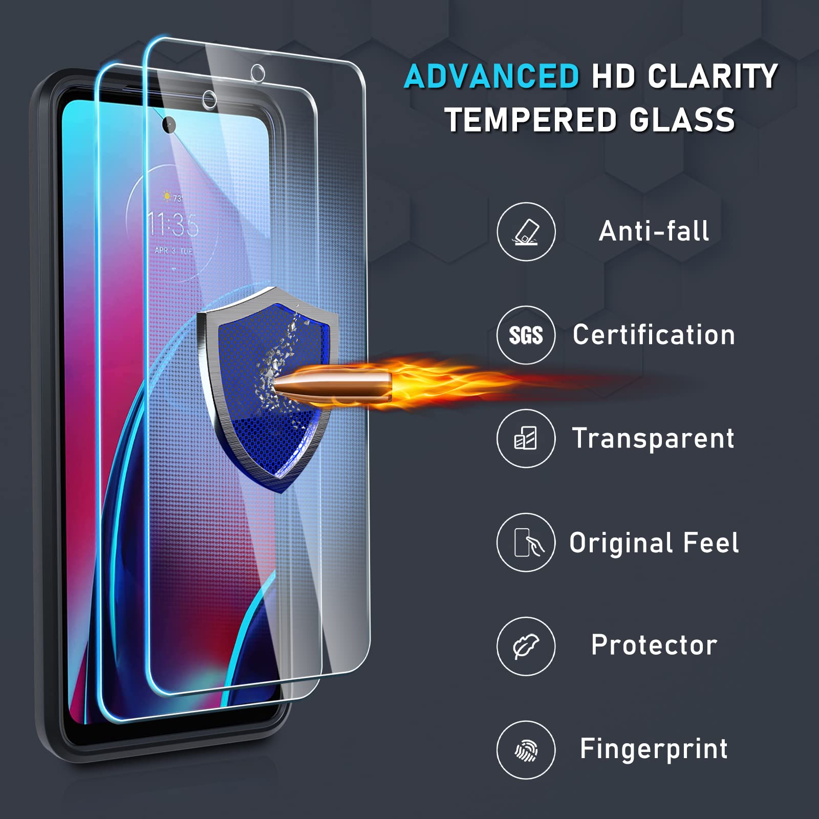 Janmitta Heavy Duty Shockproof Case for Moto G 5G 2022 with Built-in Rotatable Metal Ring Holder & Kickstand | Includes Screen Protector | Black Matte Finish | Perfect for Outdoor Activities, Travel & Daily Protection