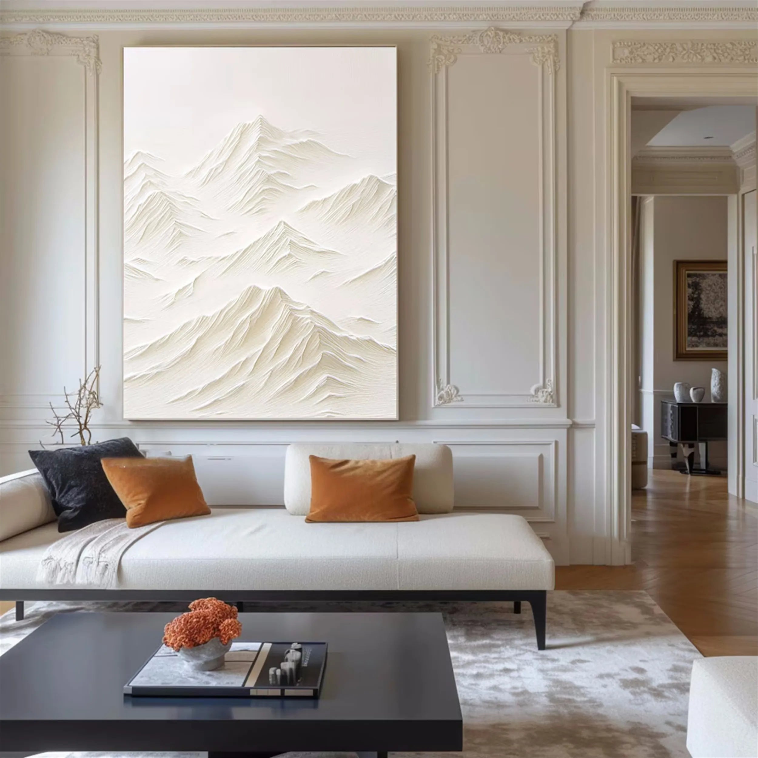 Minimalist Textured Plaster Art Painting - Modern Abstract Wall Decor for Living Room, Bedroom & Office #MM188