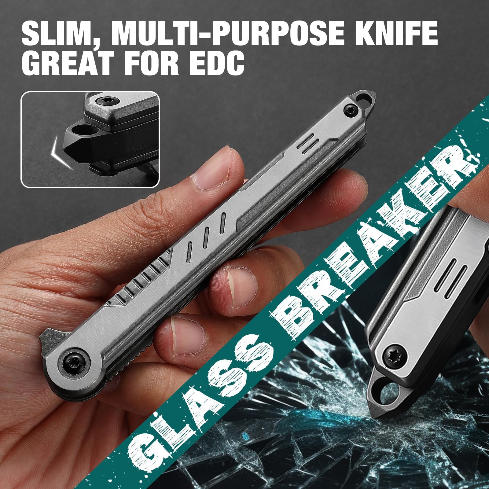 Premium Handmade Damascus Tanto Folding Pocket Knife - Tactical EDC Knife for Men & Women | Slim Gentleman's Flip Knife | Perfect Gift for Outdoors, Camping & Everyday Carry (EDC)