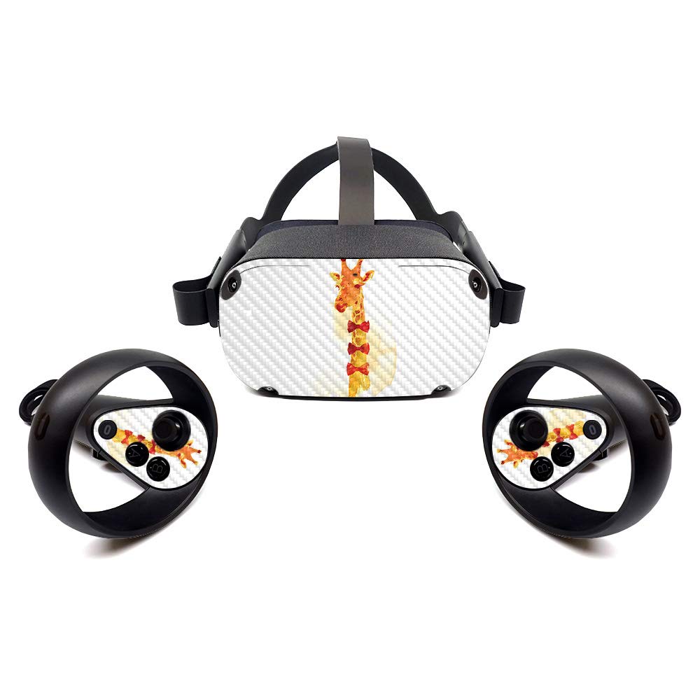 Premium Carbon Fiber Skin for Oculus Quest - Elegant Giraffe Design | Protective & Durable Textured Cover | Easy to Apply & Remove | Made in USA | Perfect for Gaming Protection & Style Enhancement