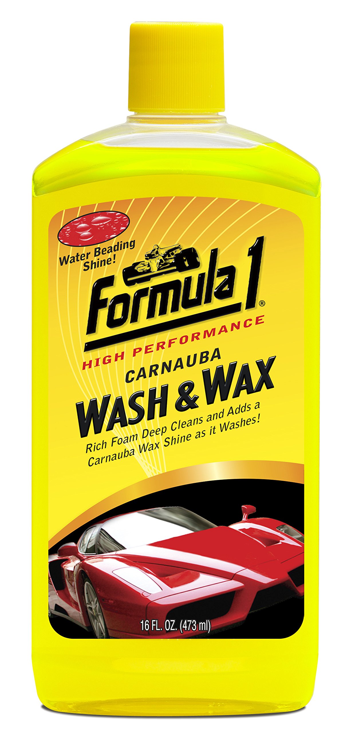 Premium Carnauba Car Wash and Wax – Long Lasting Car Cleaner with Natural Wax to Protect & Shine – Removes Dirt, Grime & Stains – Ideal for Car Detailing, Washing & Waxing – Perfect for Sedans, SUVs & Trucks (16 oz)
